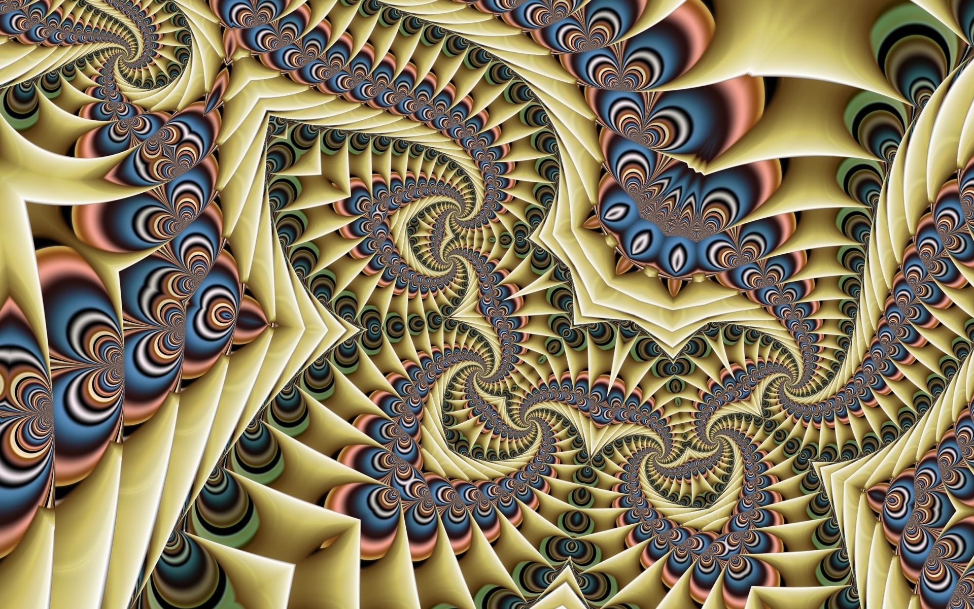 Красивый фрактальный узорный рисунок 