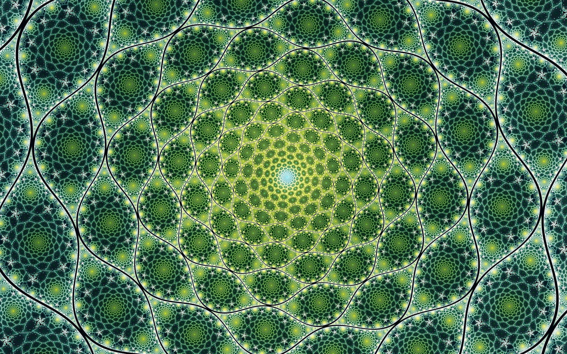 Красивый необычный зеленый узор