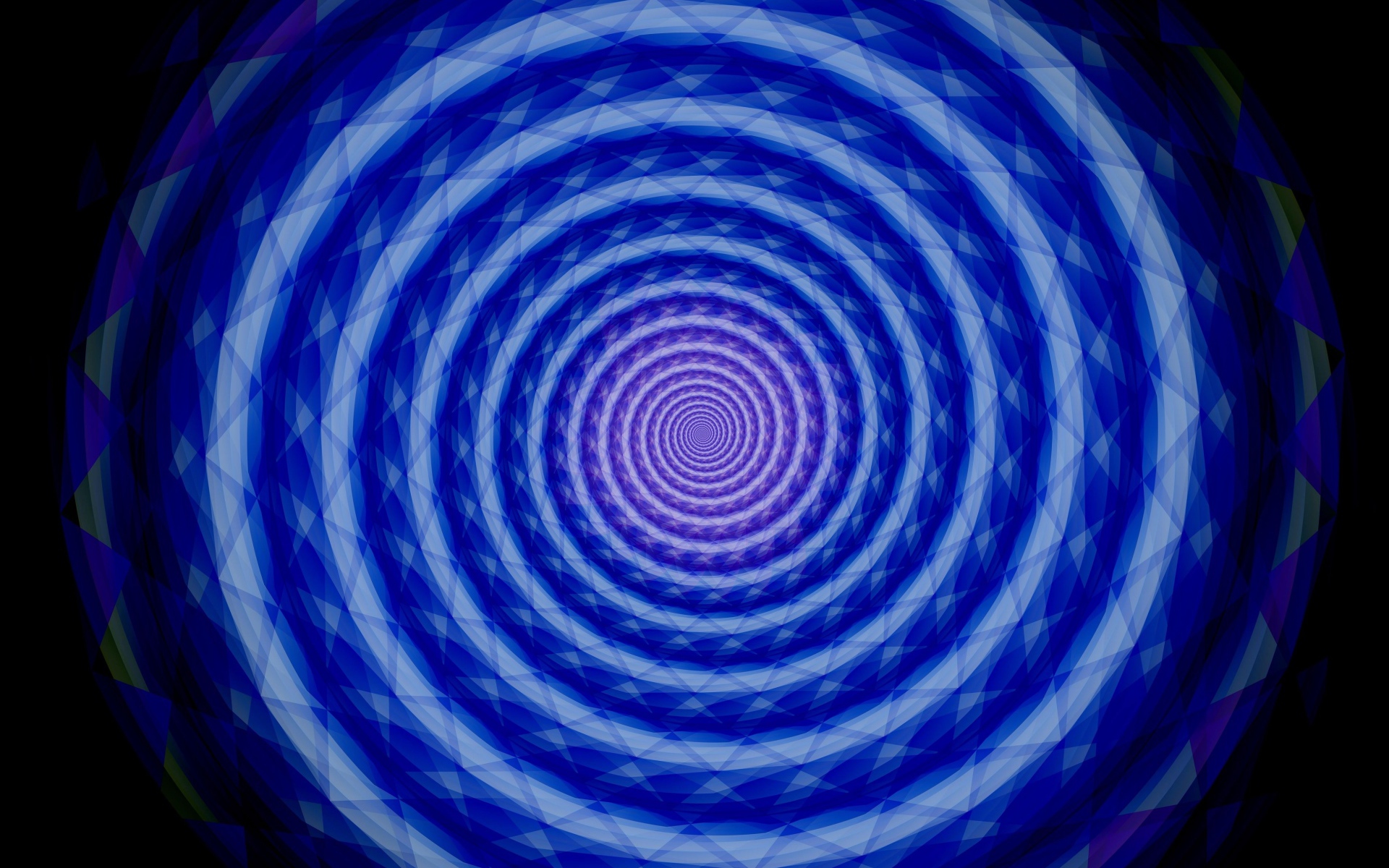 Синяя спираль на черном фоне