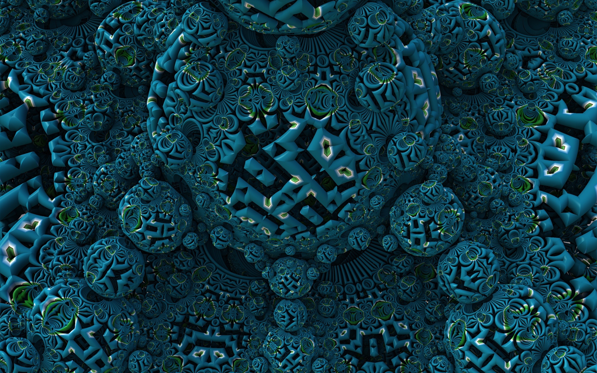 Геометрические фрактальные фигуры в необычном рисунке