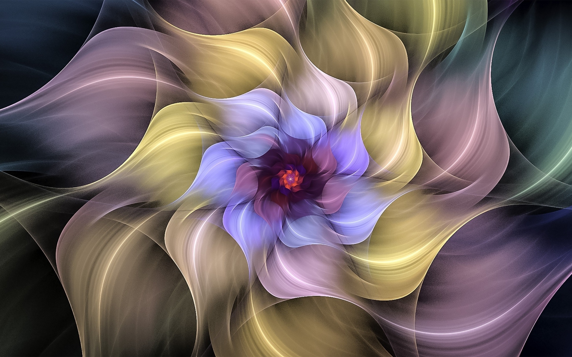 Многоярусный разноцветный цветок 