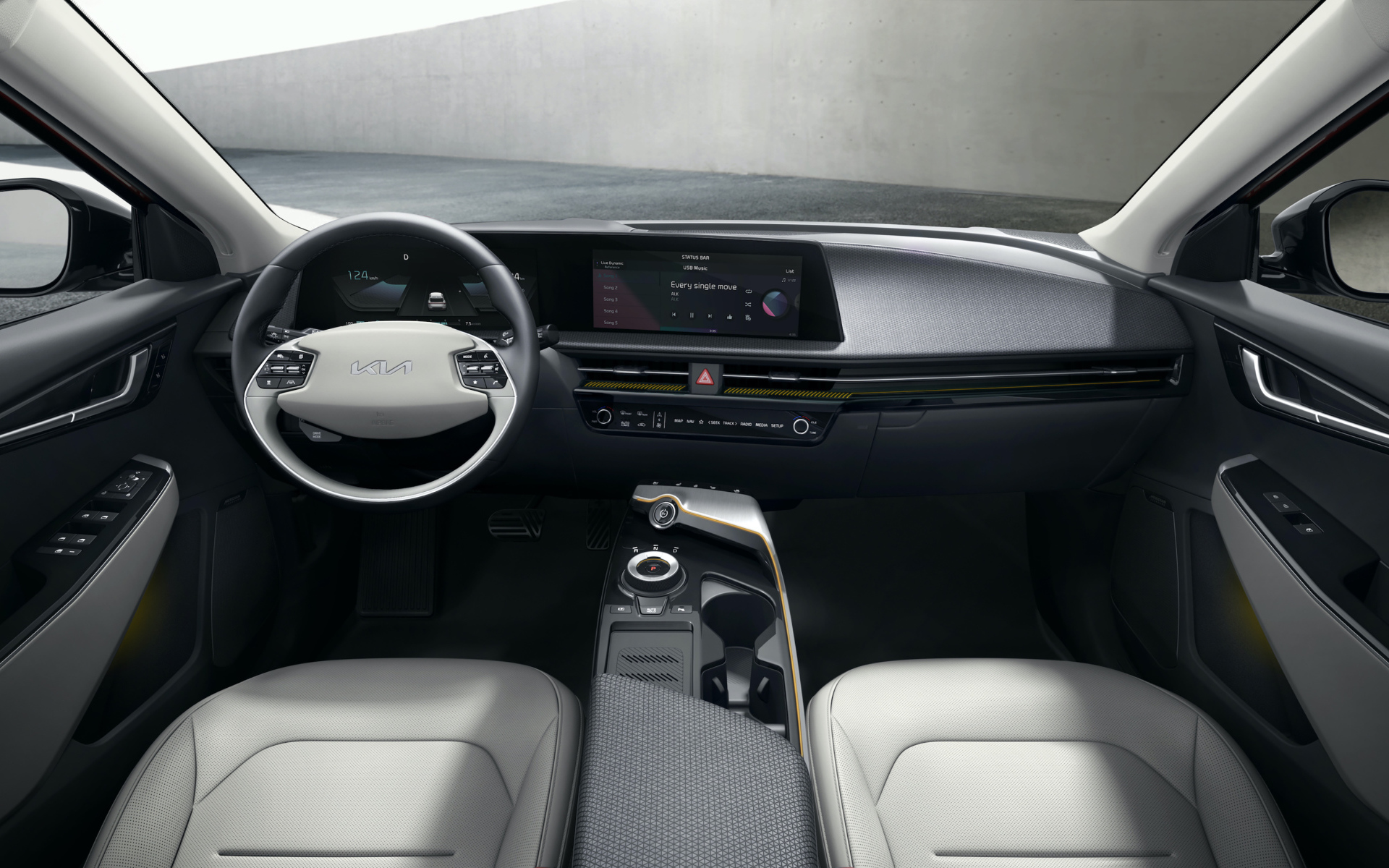 Салон автомобиля Kia EV6 2021 года