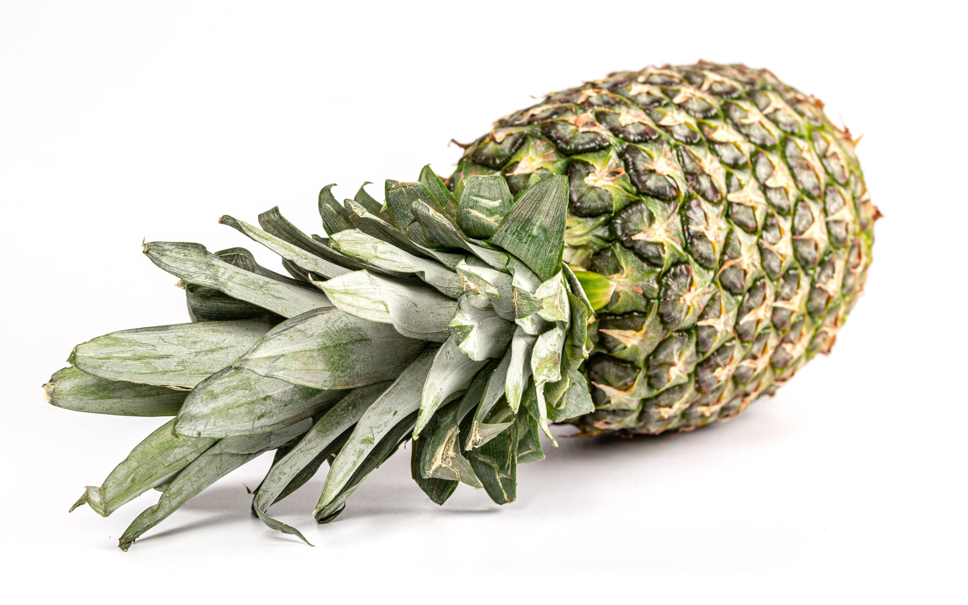 Большой ананас на белом фоне