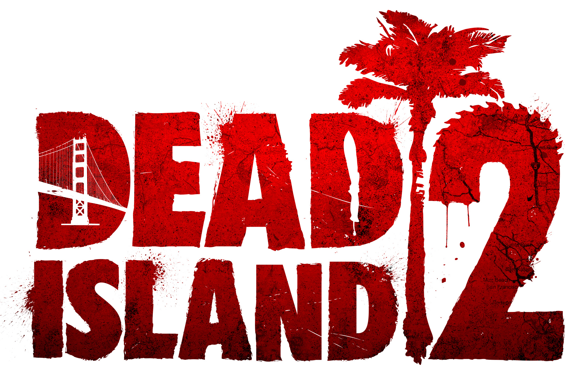 Постер компьютерной игры  Dead Island 2 на белом фоне