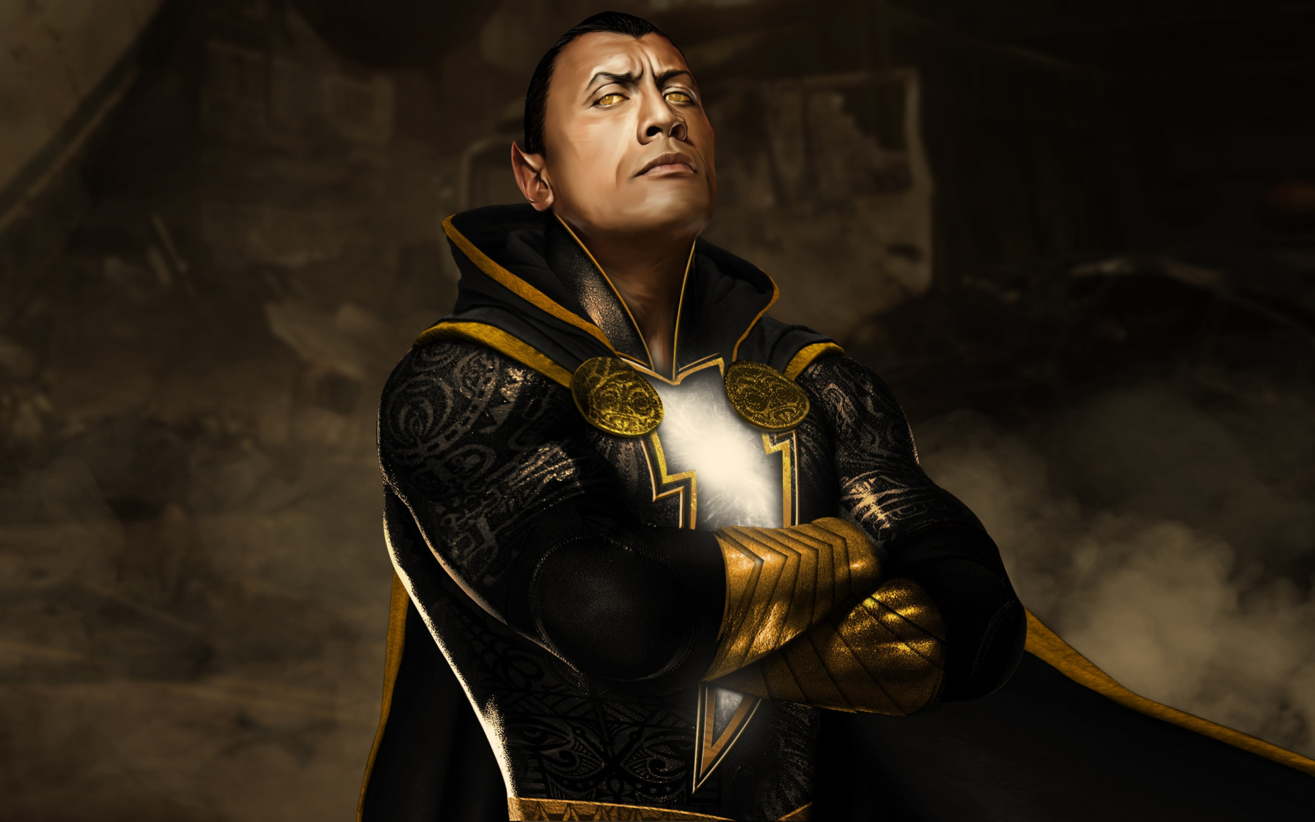 Актер Дуэйн Джонсон в фильме Чёрный Адам, 2022