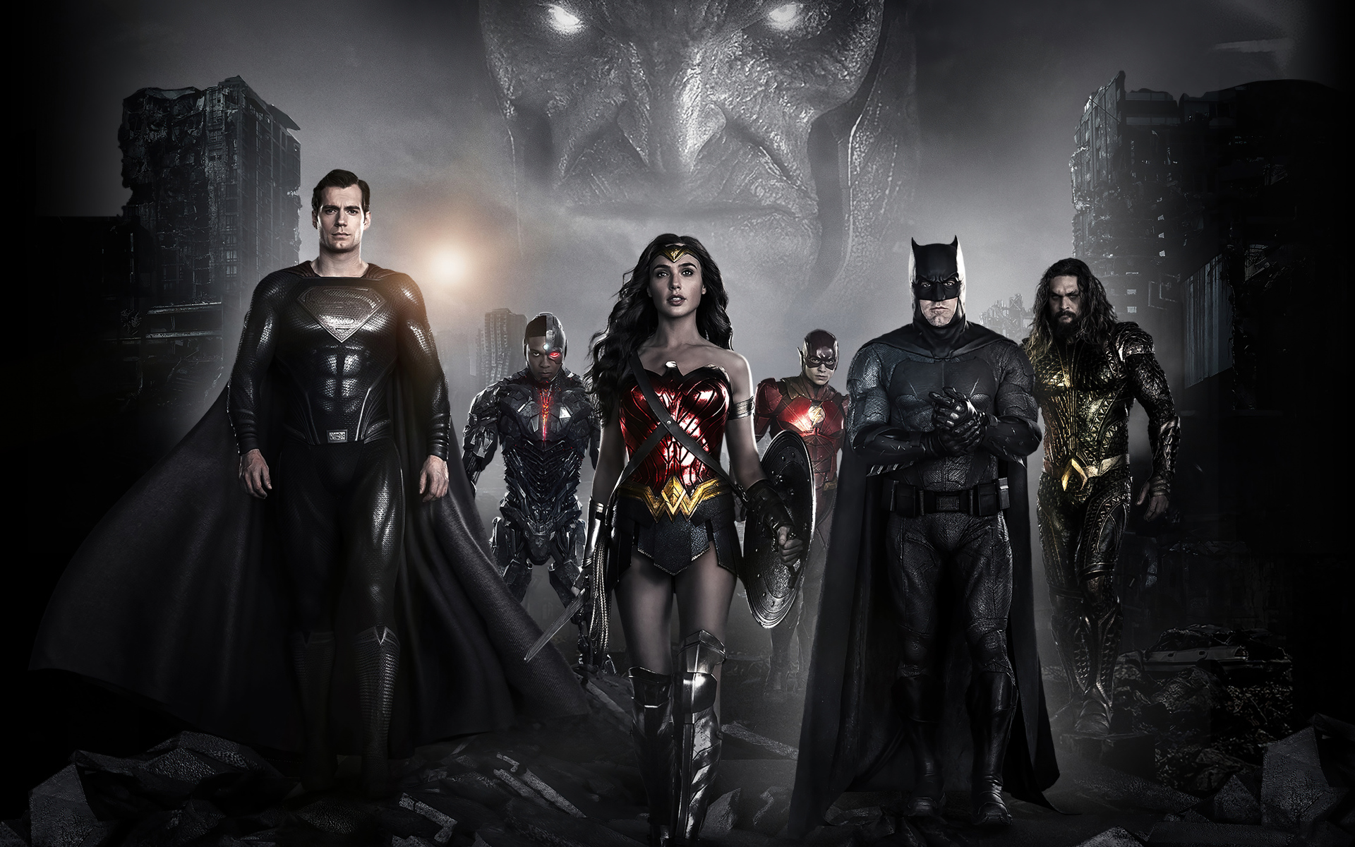 Постер с главными героями фильма   Лига справедливости Зака Снайдера, 2021