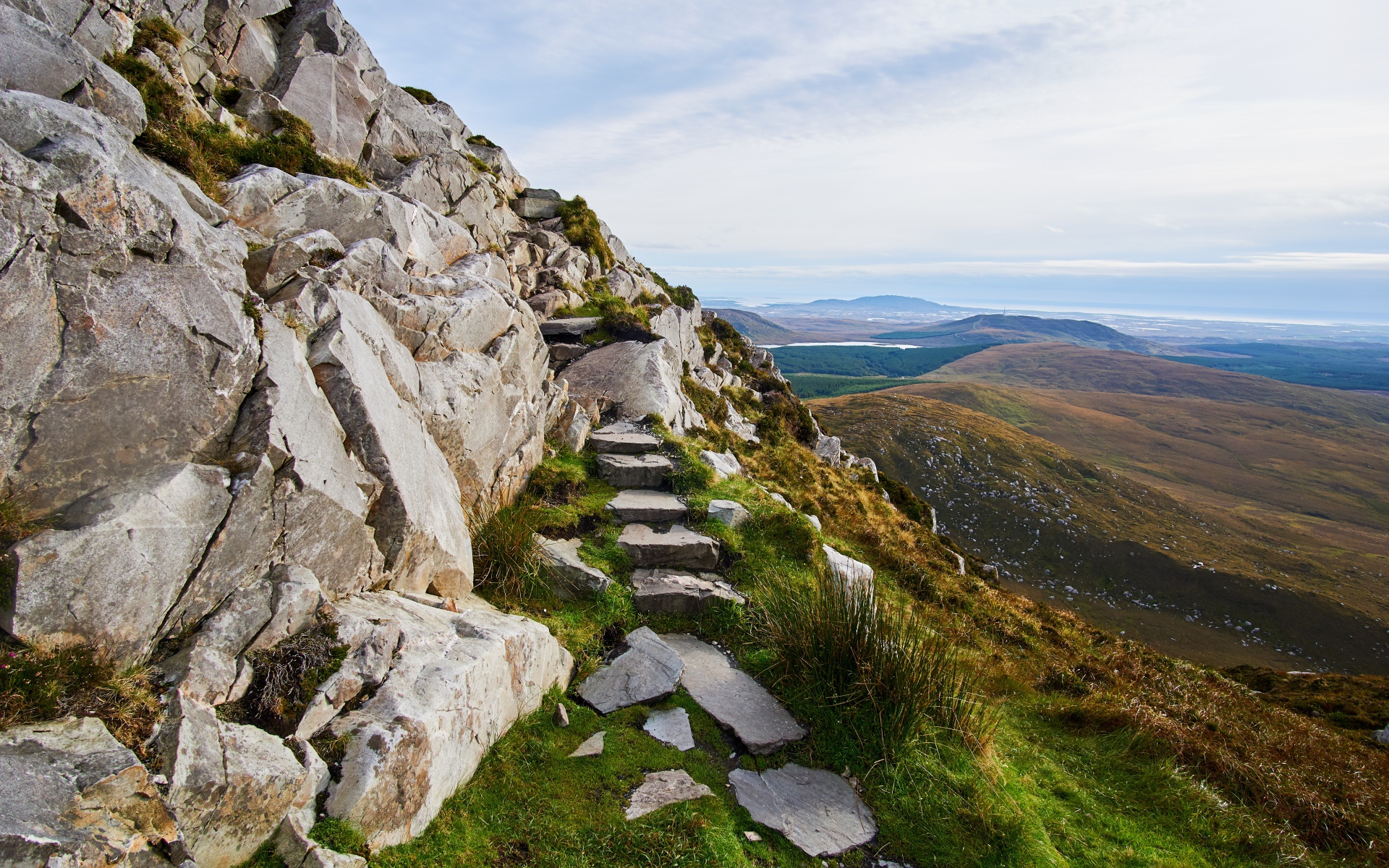 Stone path to the mountains