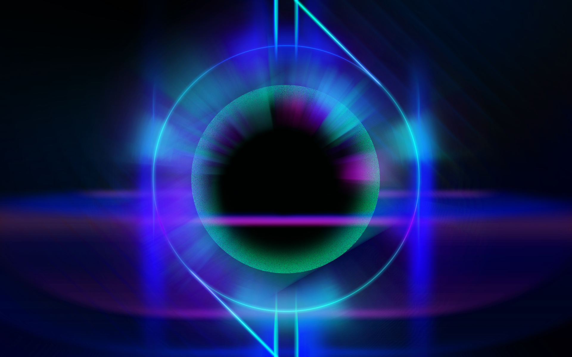 Светящийся неоновый абстрактный круг