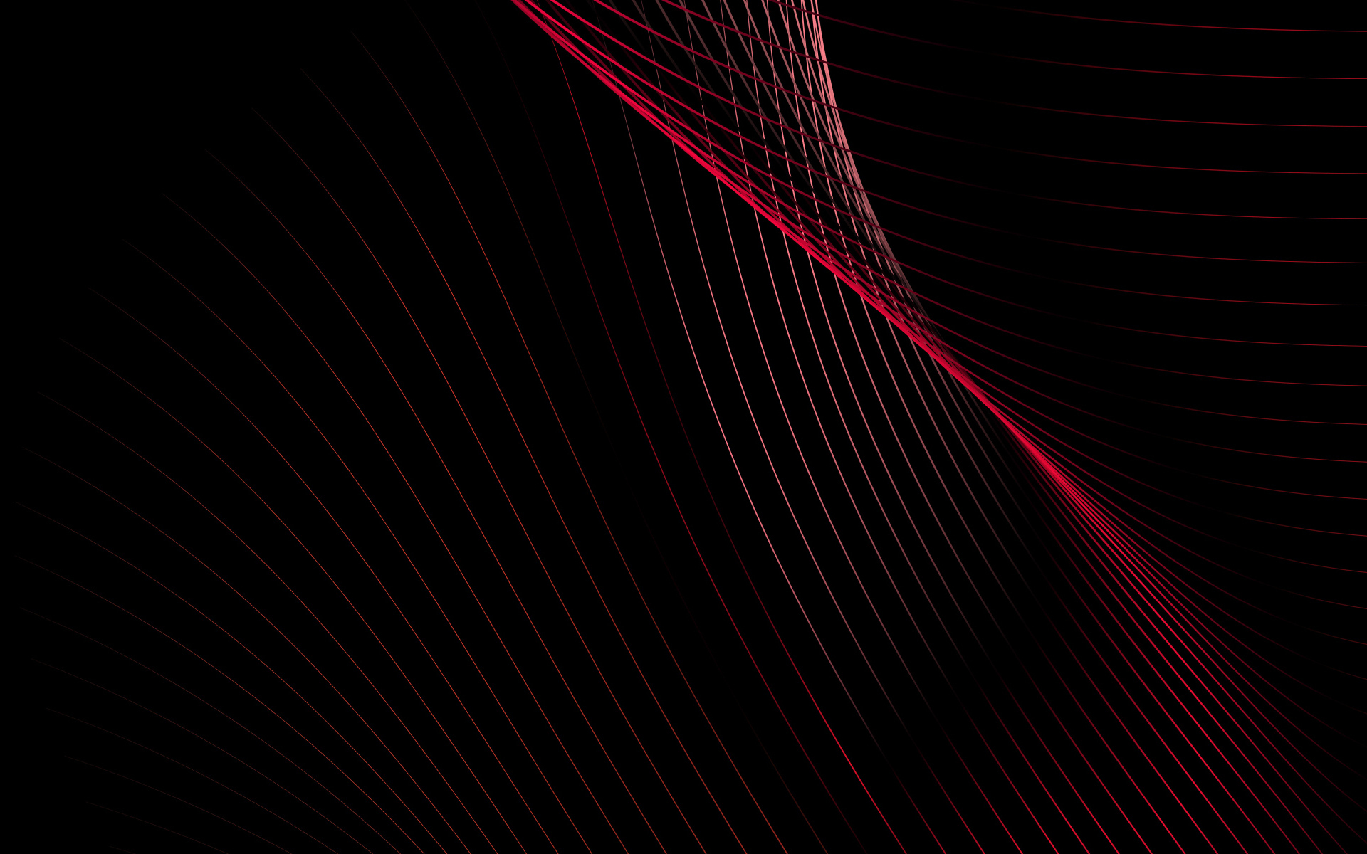 Красные волнистые тонкие линии на черном фоне
