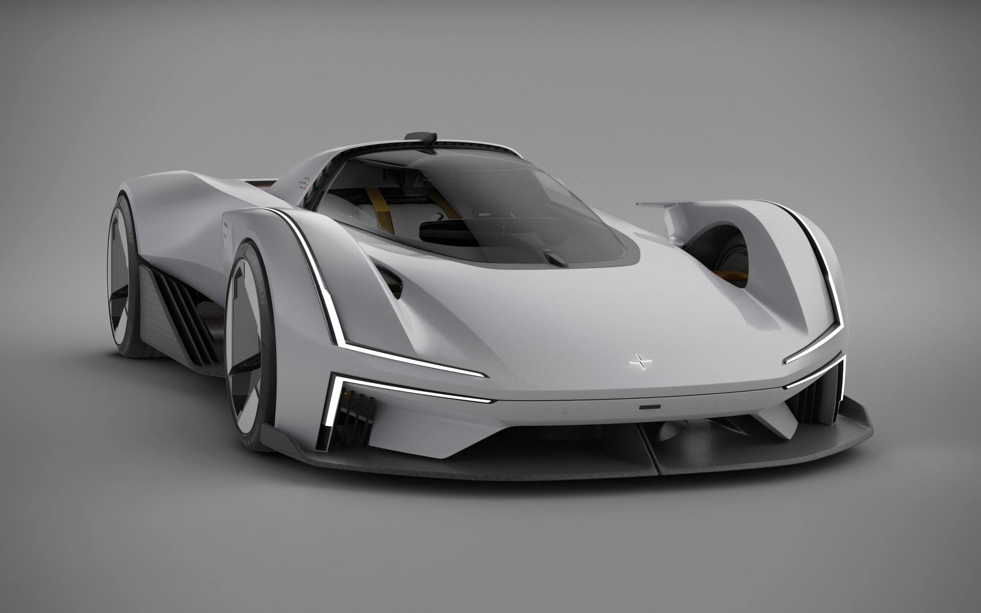 Автомобиль Polestar Synergy 2023 года на сером фоне