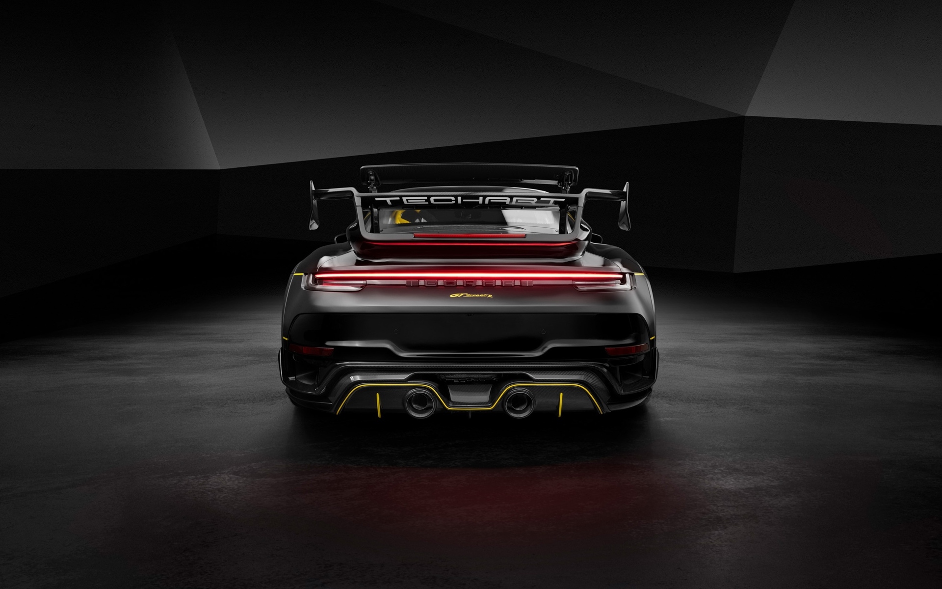 Автомобиль TechArt GTstreet R Flyweight 2023 вид сзади