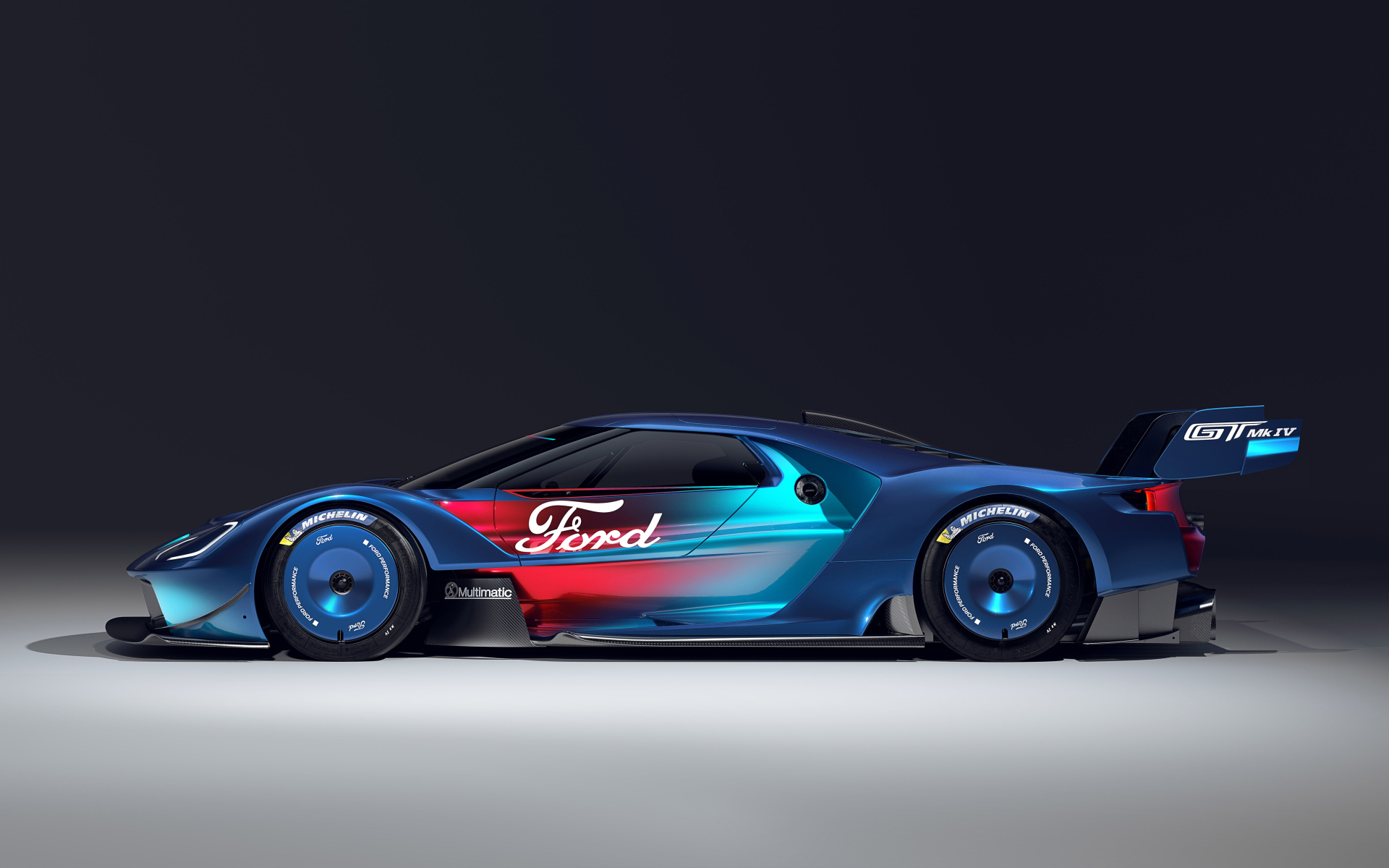 Спортивный Ford GT Mk IV вид сбоку