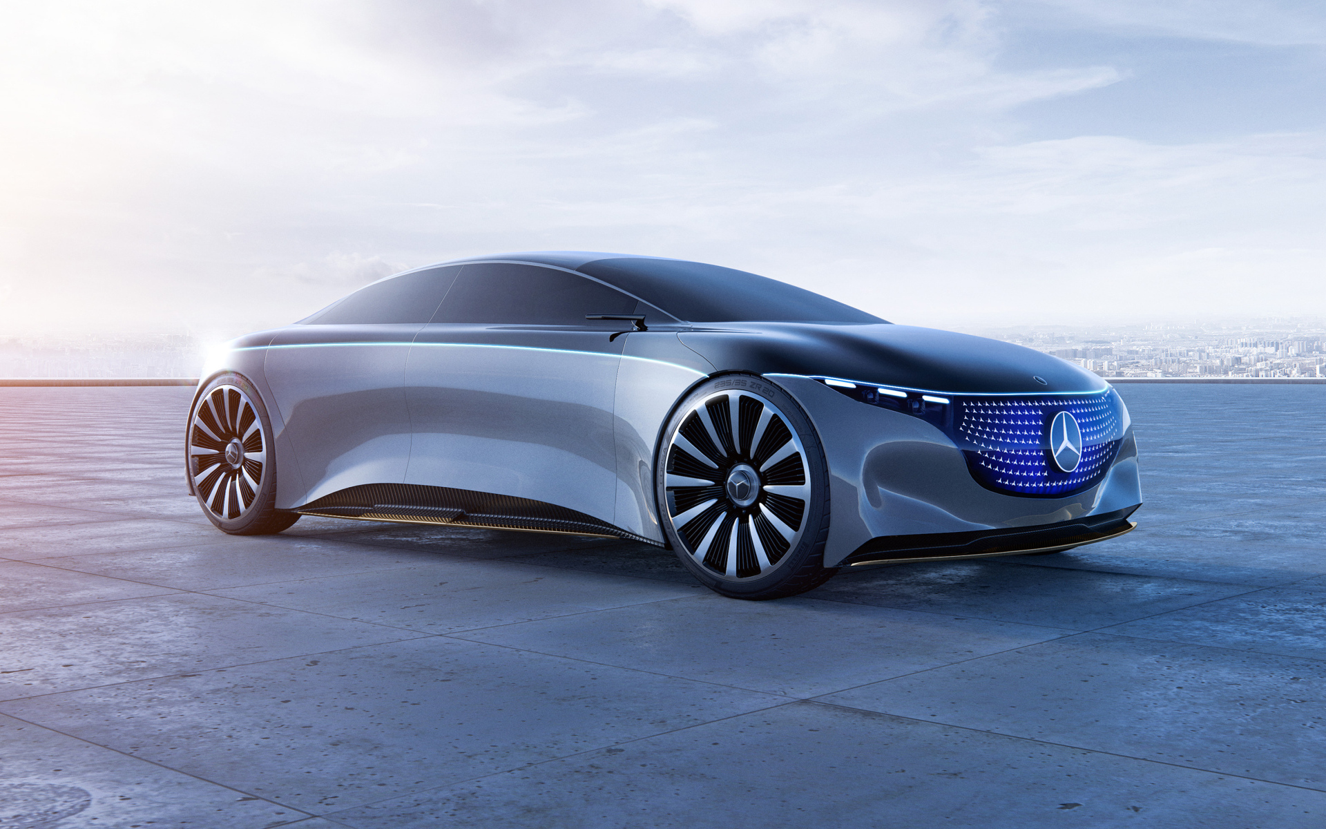 Автомобиль концепт Mercedes Vision EQS