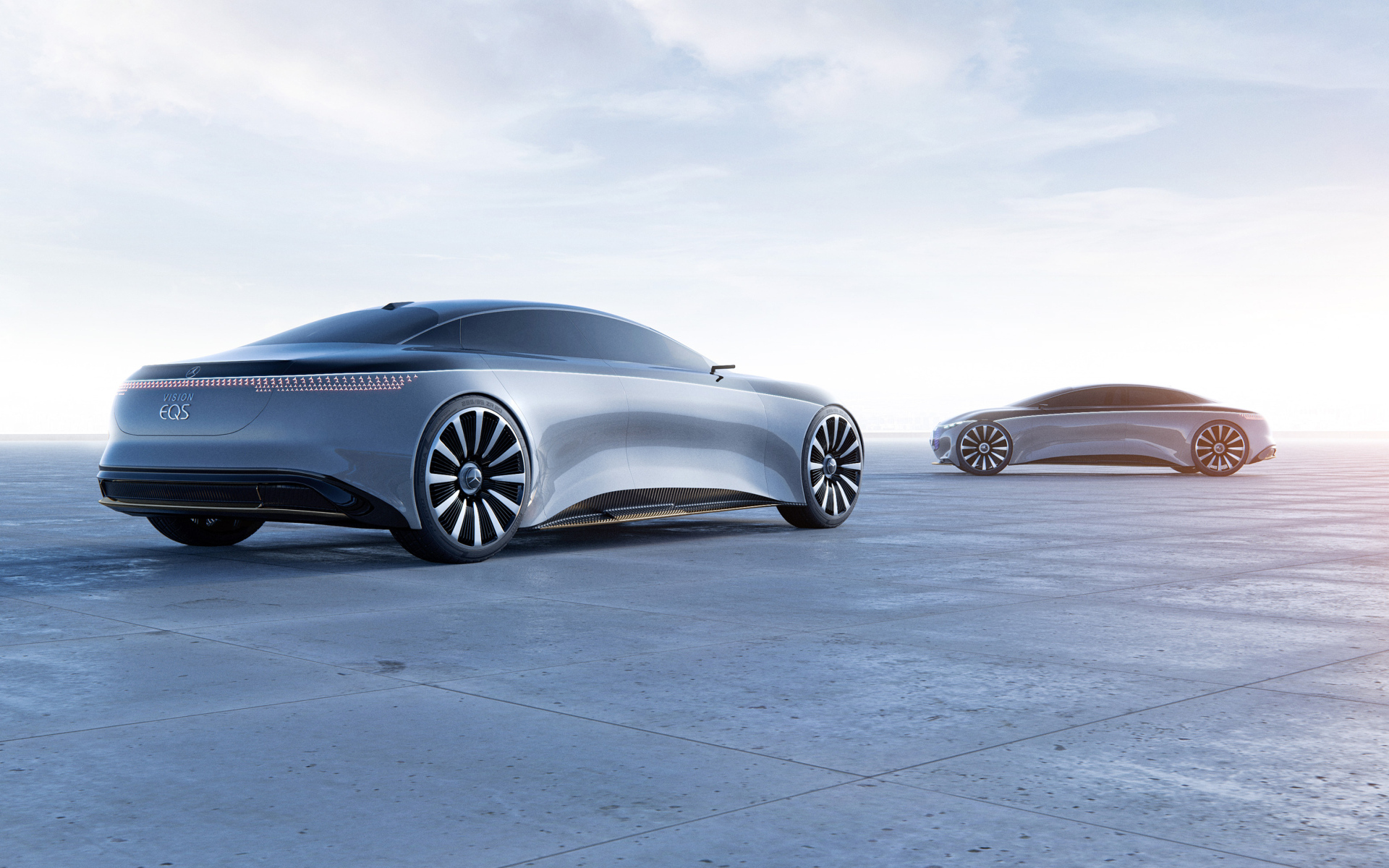 Новый автомобиль Mercedes Vision EQS