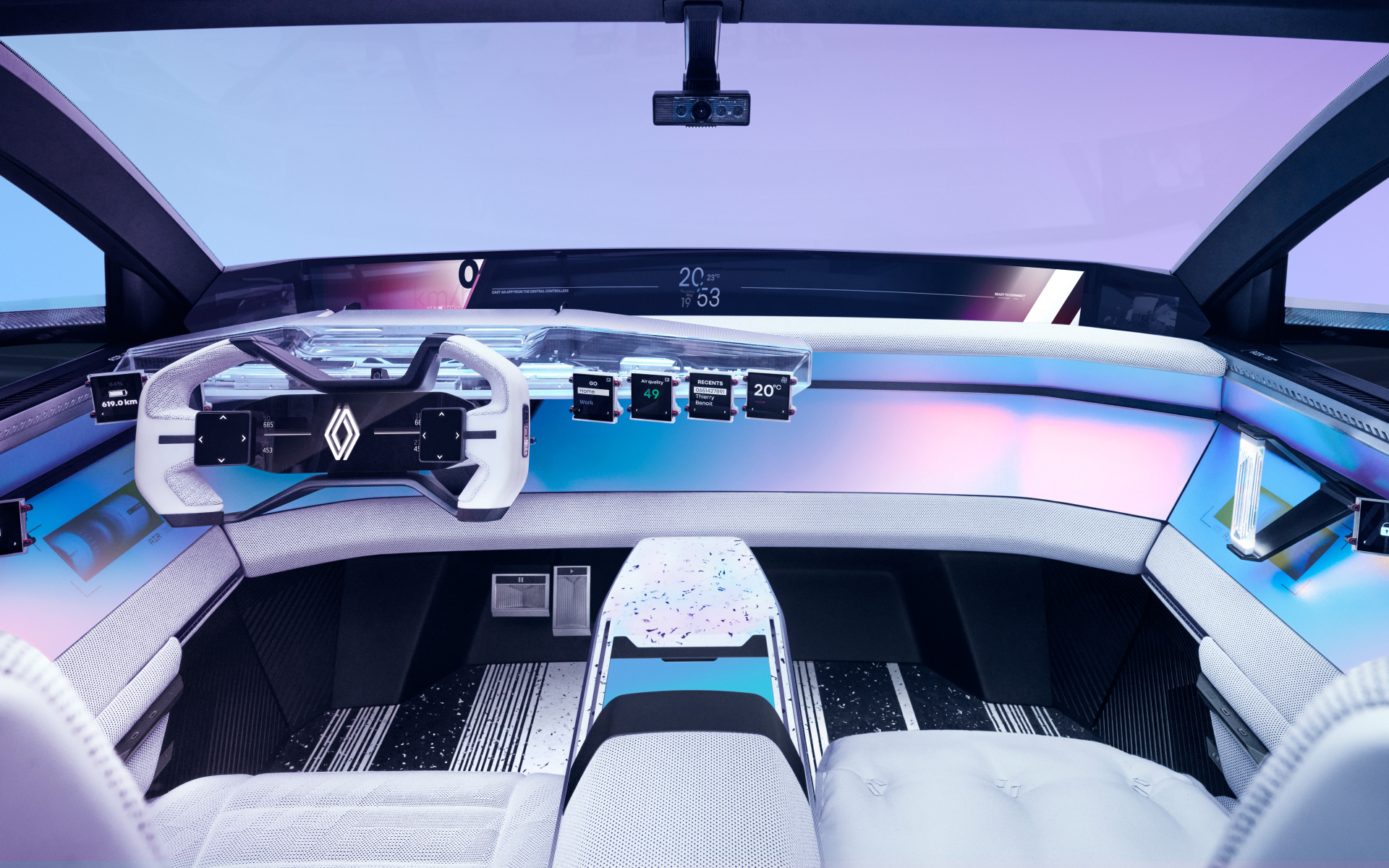 Стильный дорогой салон автомобиля Renault Scénic Vision 2022