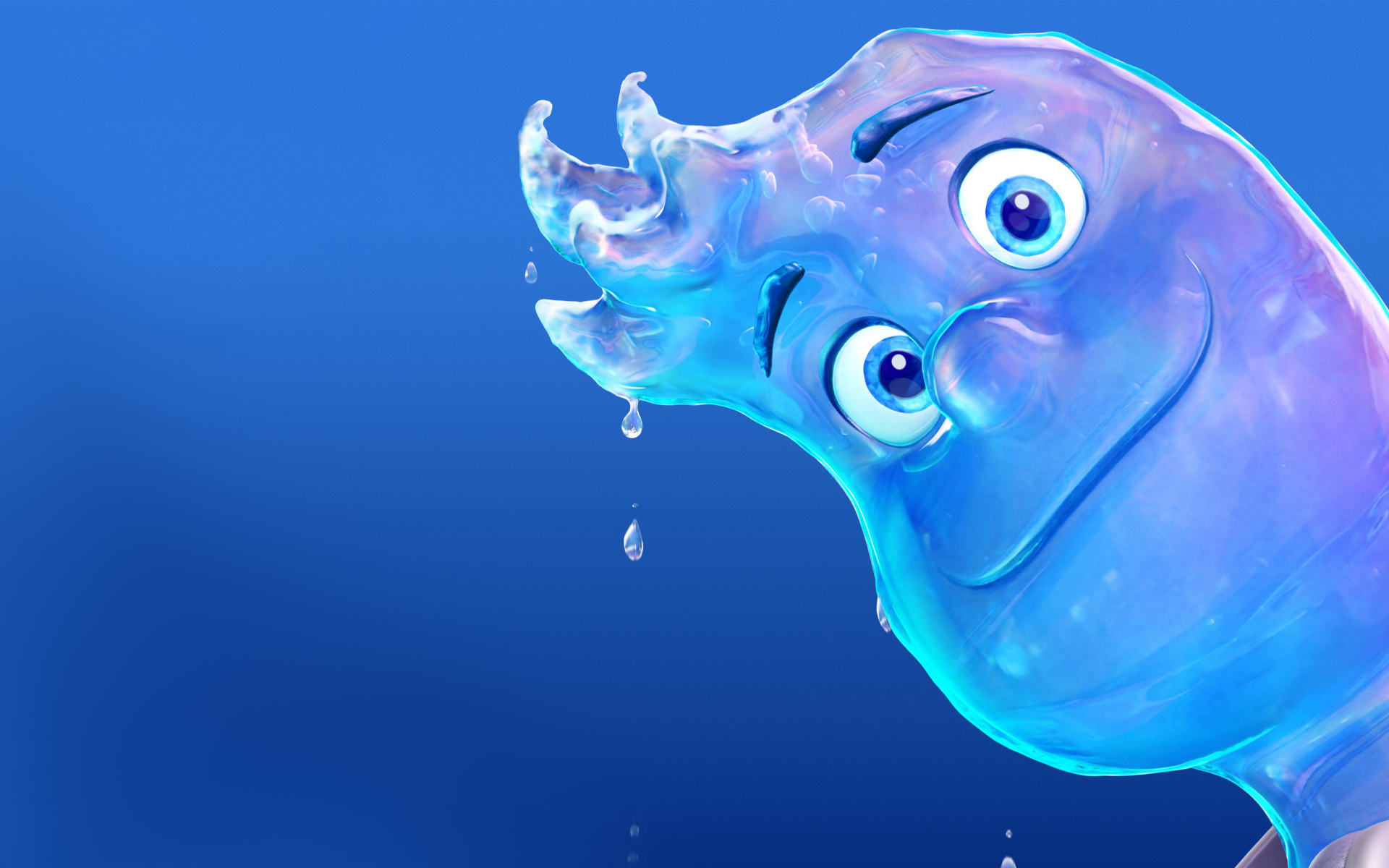 Персонаж мультфильма Элементарно на голубом фоне