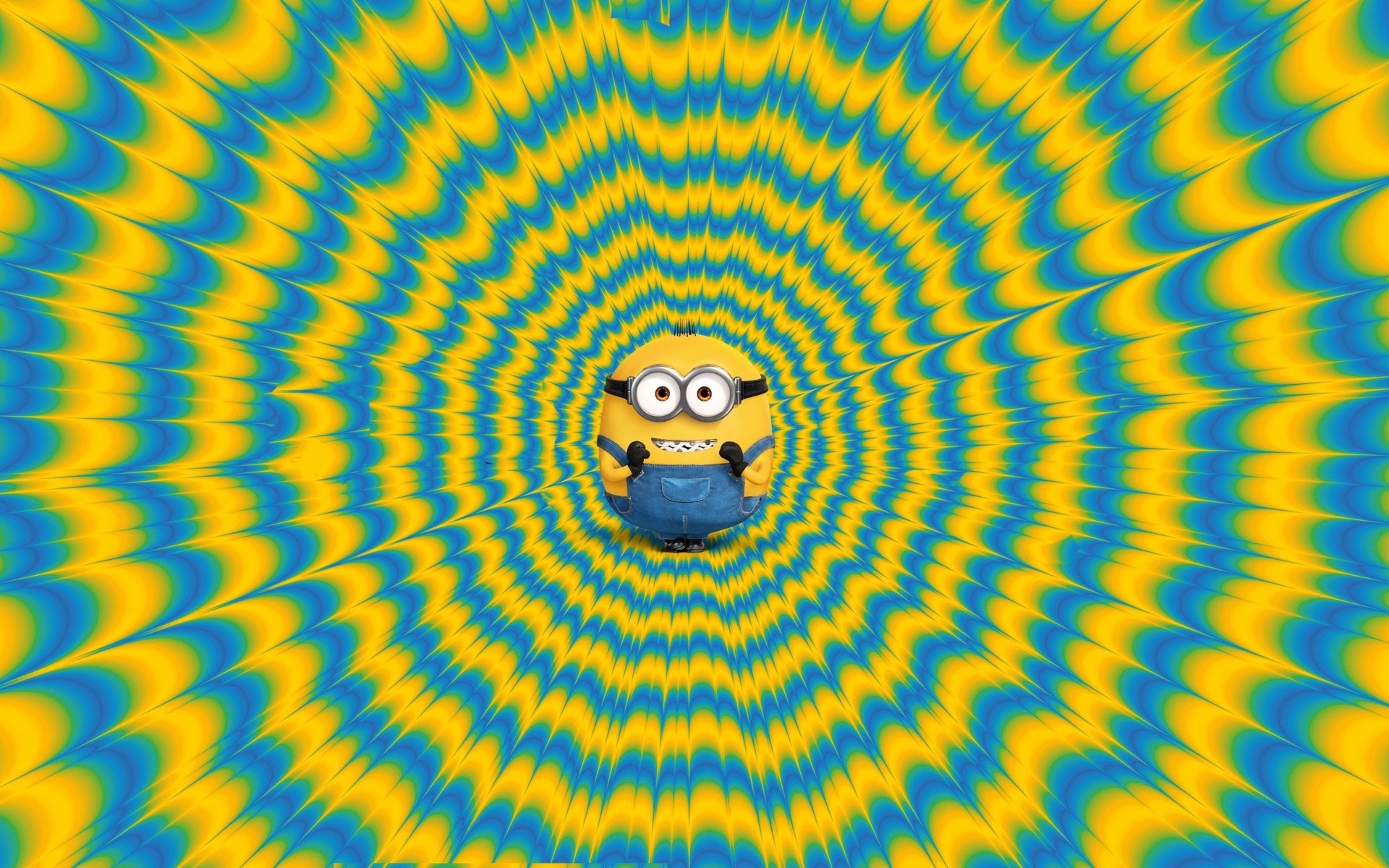 Миньон на фоне абстракции