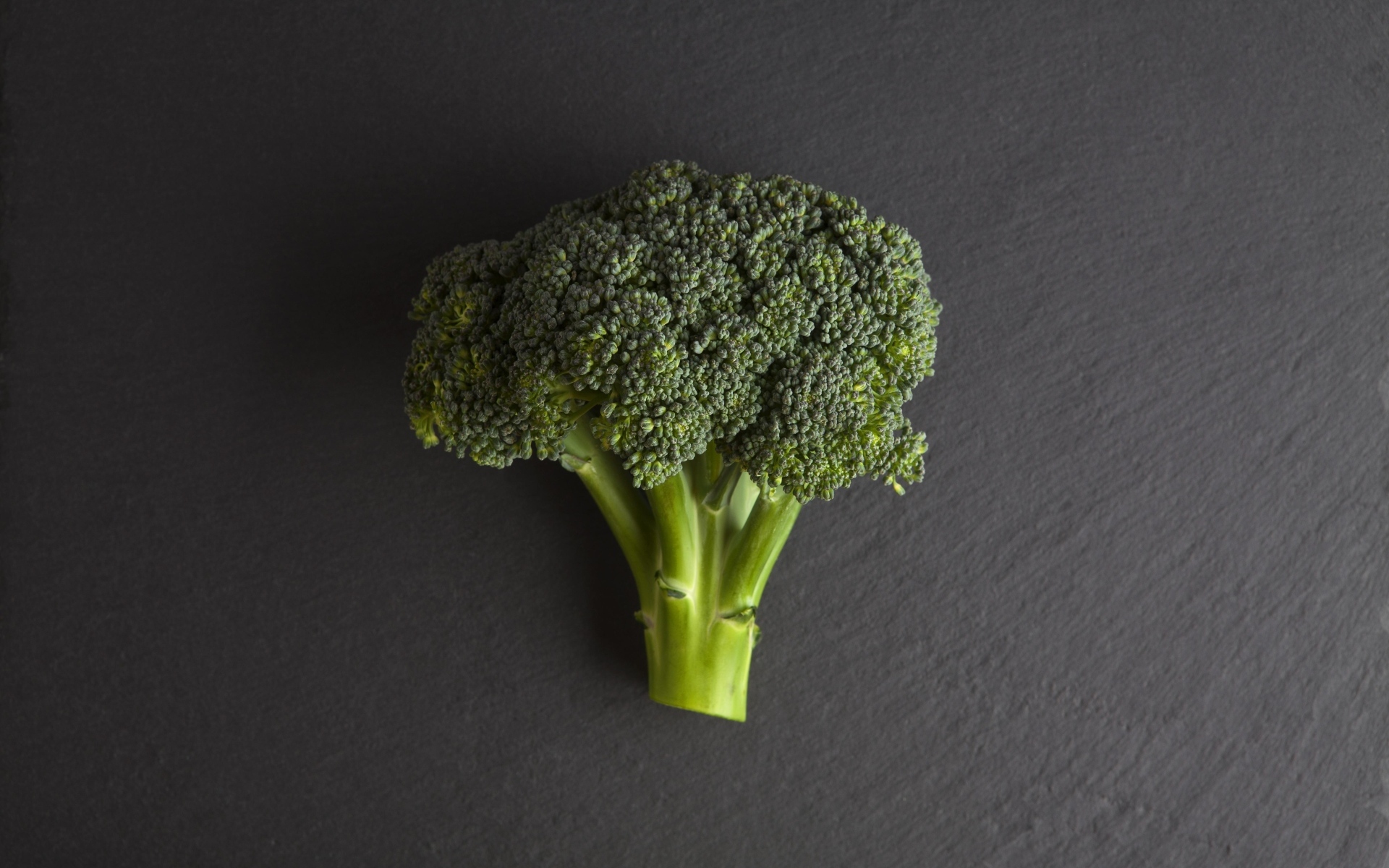 Зеленое брокколи на сером столе