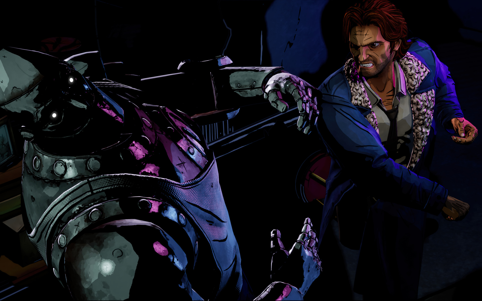 Кадр компьютерной игры The Wolf Among Us 2