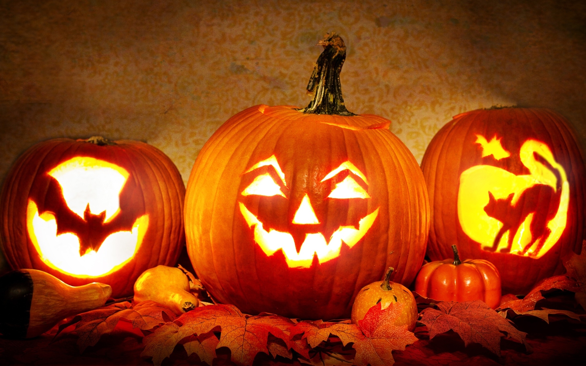 Фонари тыквы на праздник Хэллоуин
