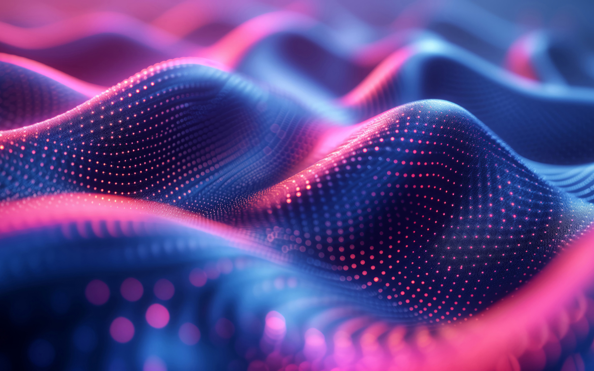 Черные абстрактные волны в розовых точках