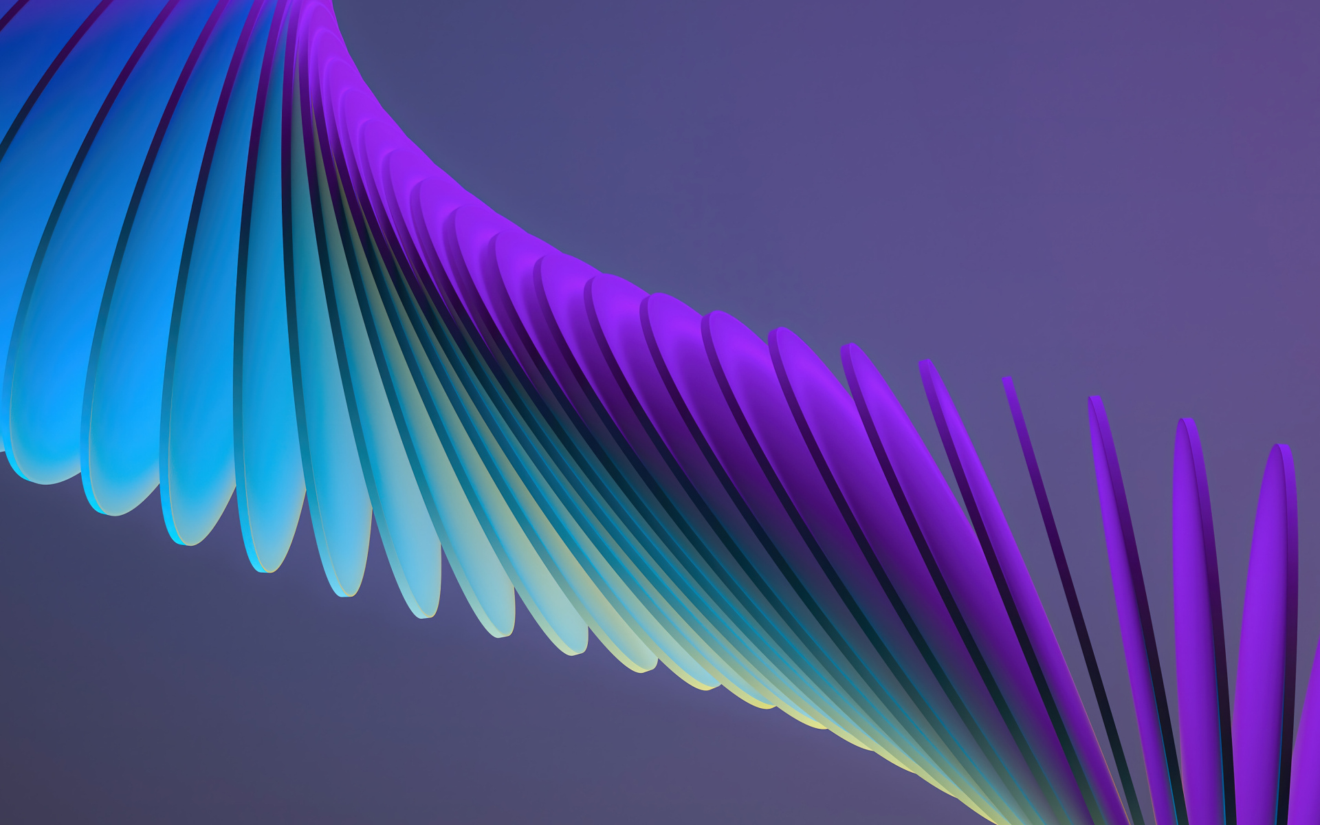 Голубая волнистая 3д спираль 