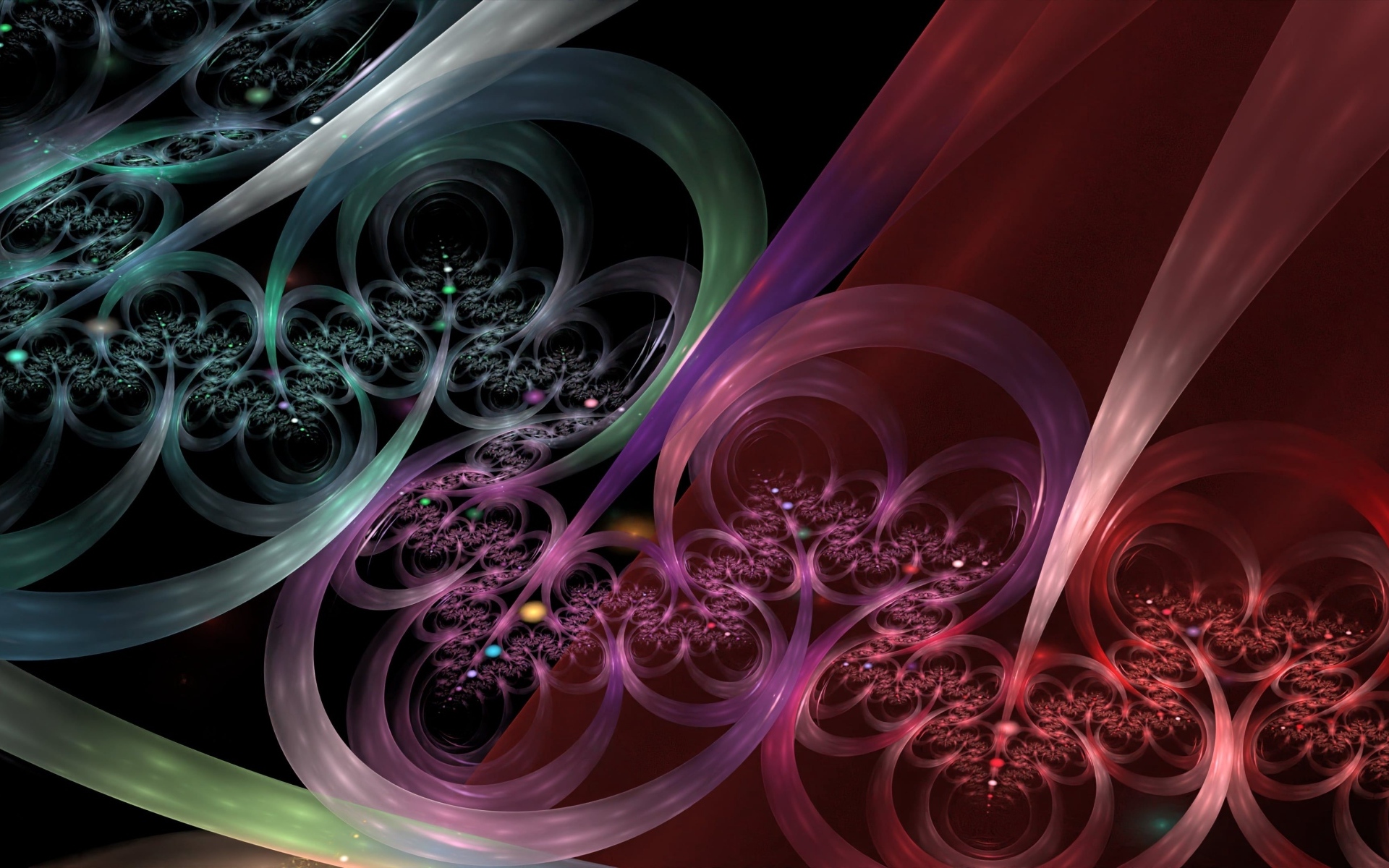 Извилистые разноцветные абстрактные фигуры