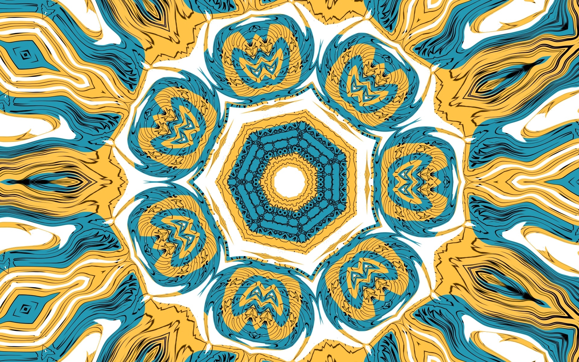 Желто-голубой абстрактный узор 