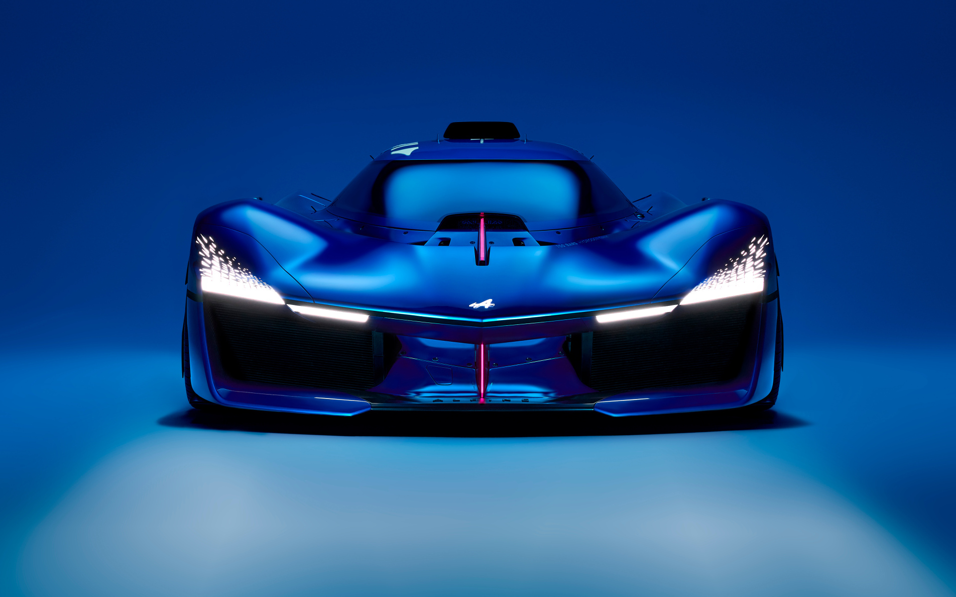 Вид спереди на автомобиль Alpine Alpenglow Hy4 2024 года