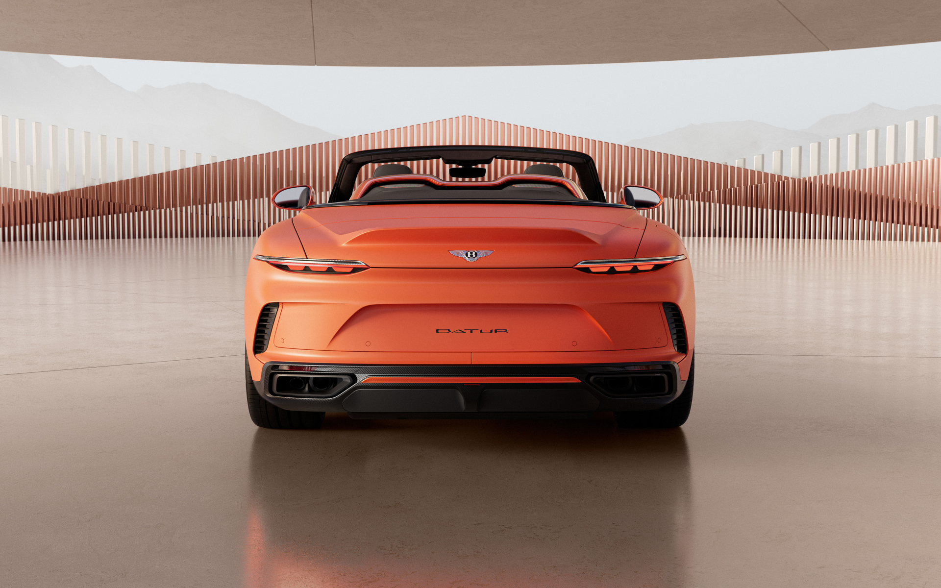 Авто Bentley Mulliner Batur Convertible 2024  года вид сзади