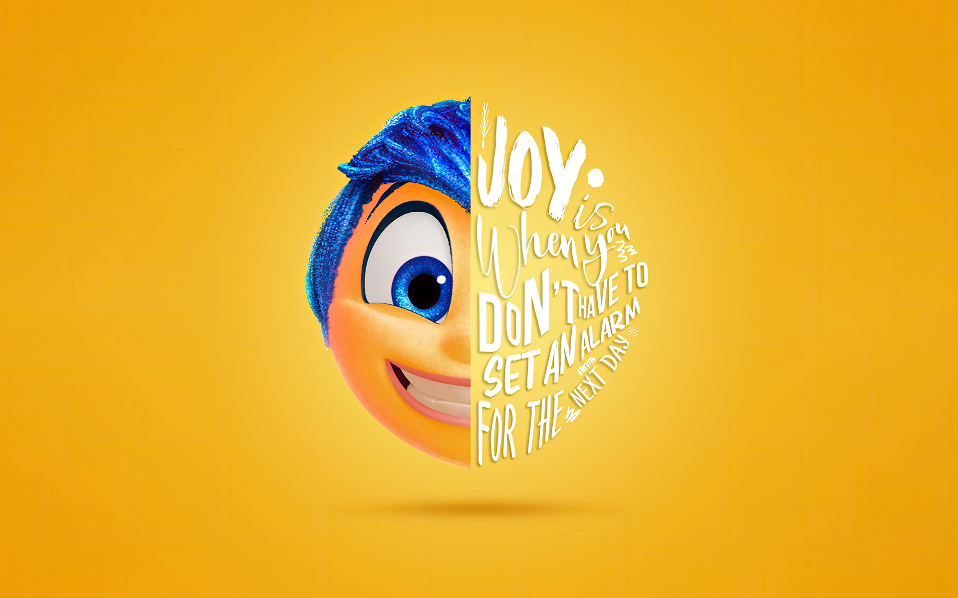 Постер мультфильма Головоломка 2 на желтом фоне