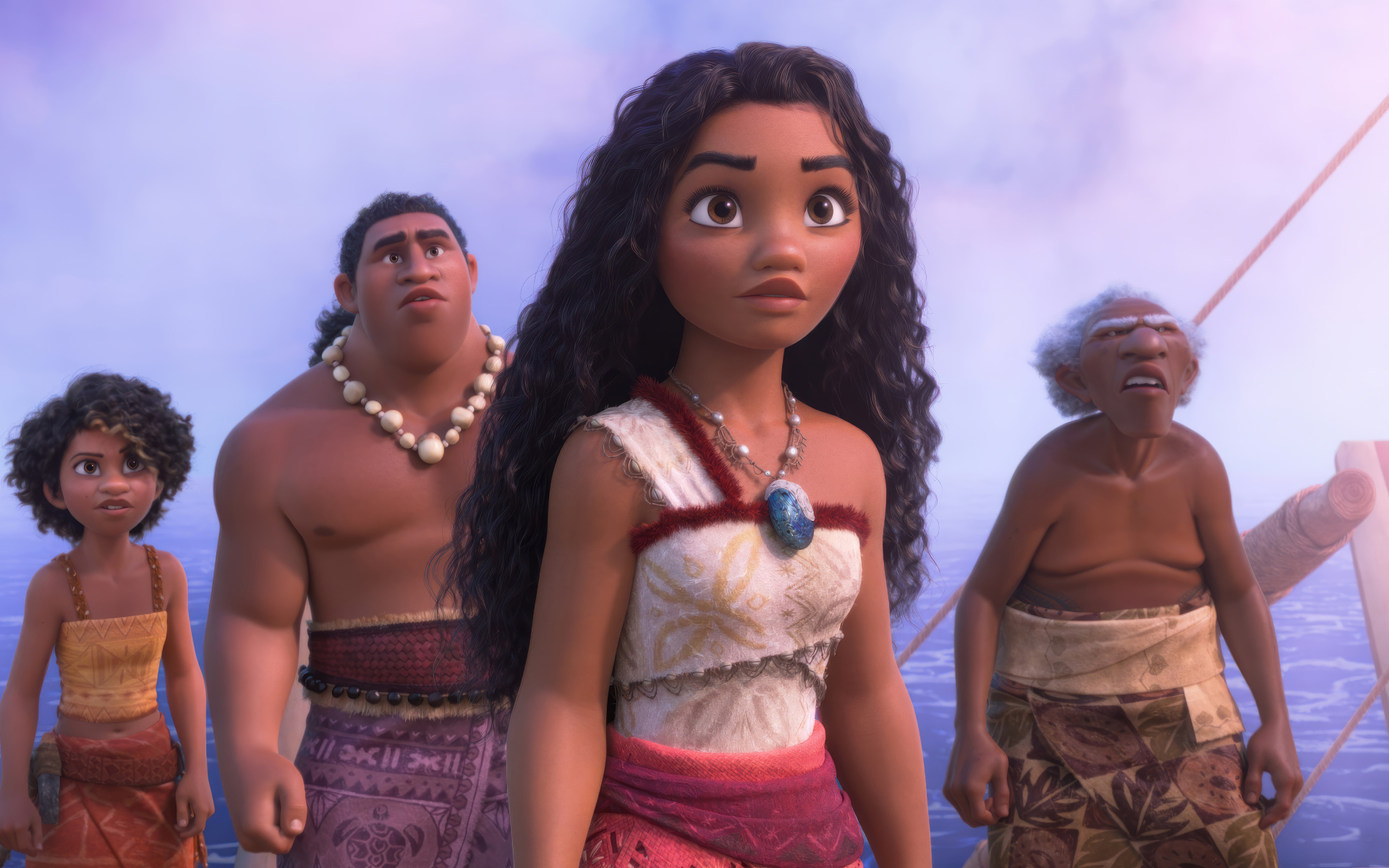 Персонажи нового мультфильма Моана 2, 2024