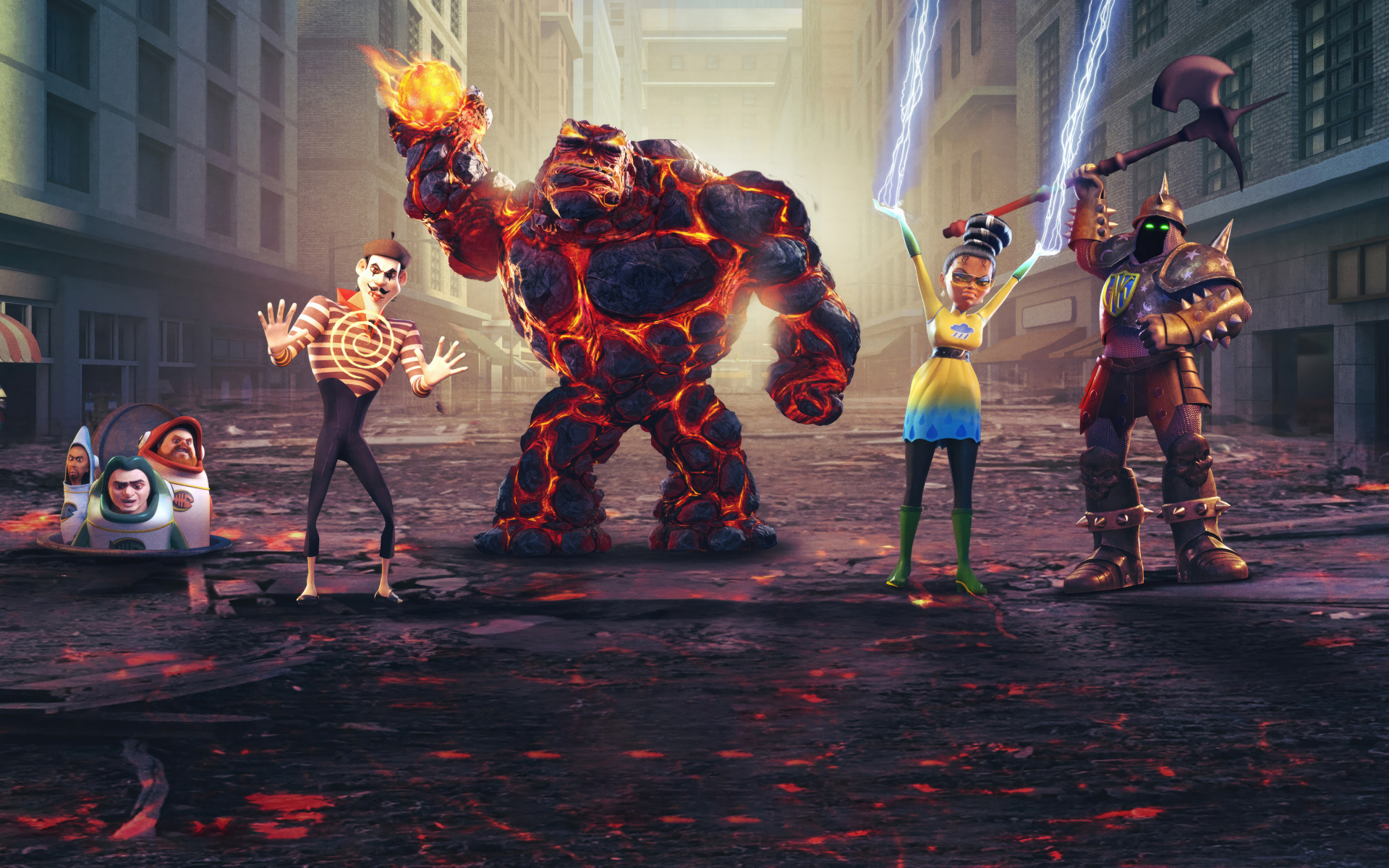 Постер нового анимационного мультфильма Мегамозг против Синдиката Рока