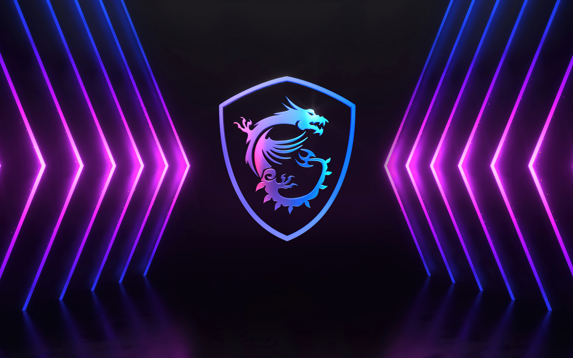 Красивый яркий неоновый фон для логотипа msi