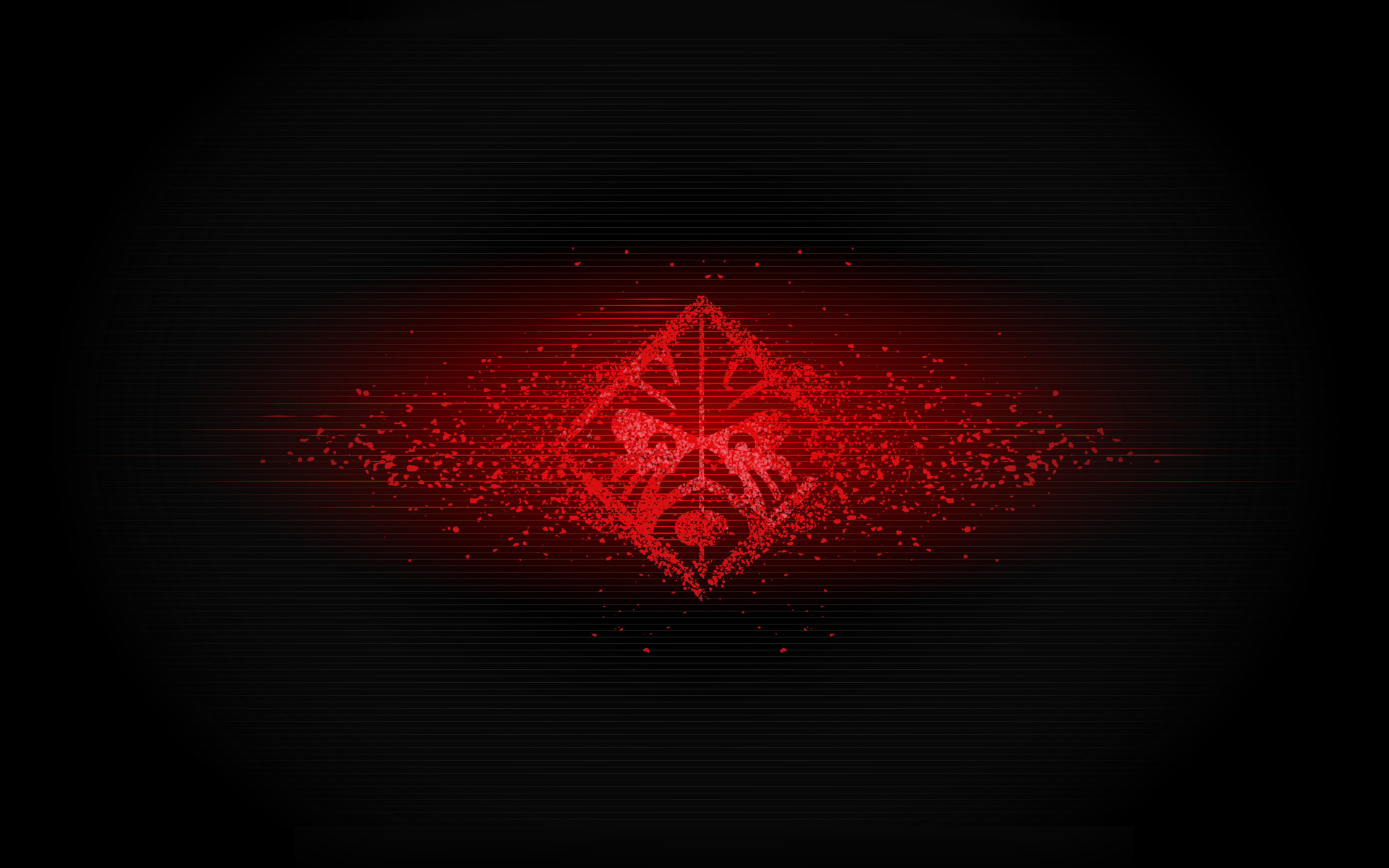 Красный логотип hp omen на черном фоне