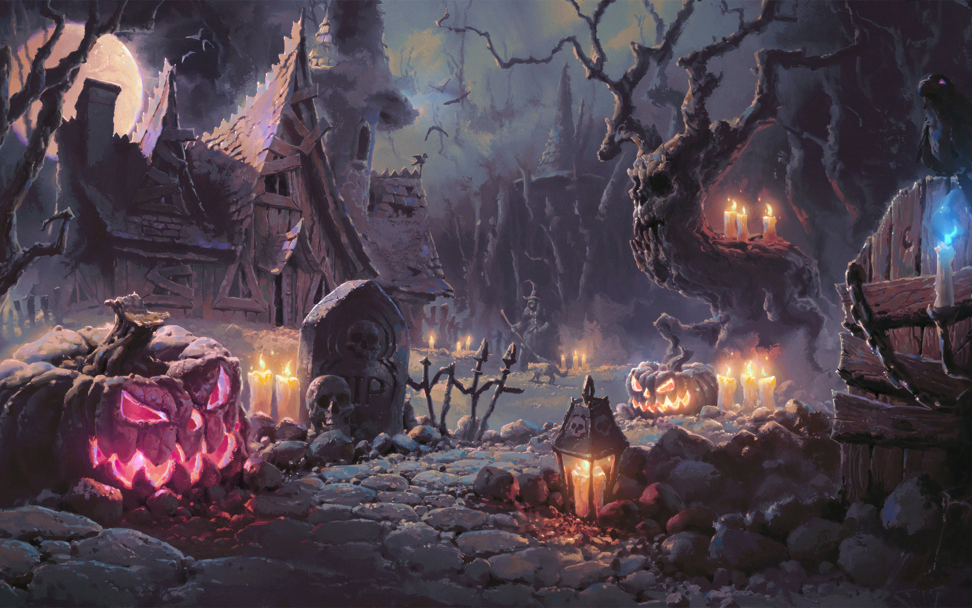 Старый зловещий разрушенный дом