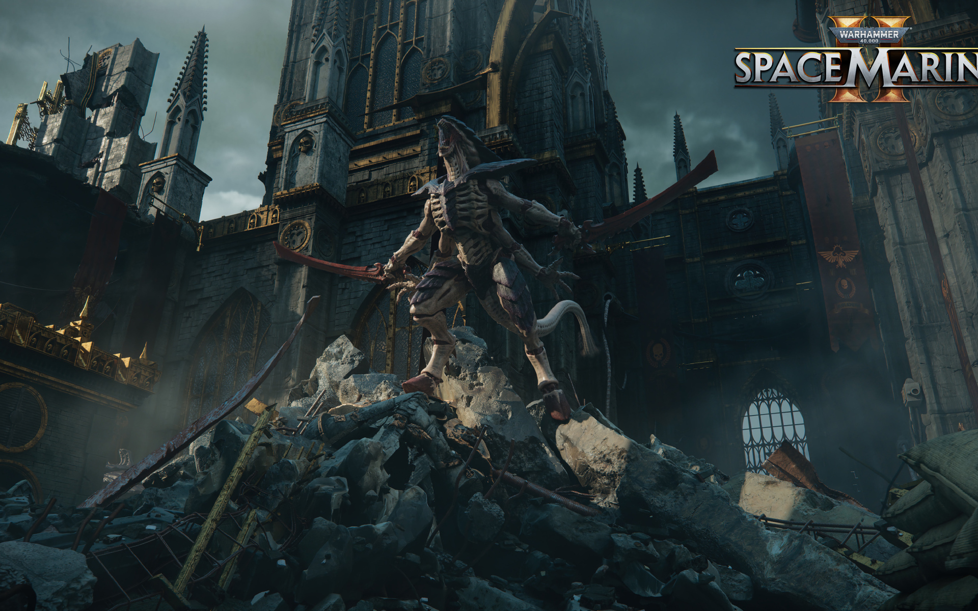 Монстр из компьютерной игры Warhammer 40,000: Space Marine 2