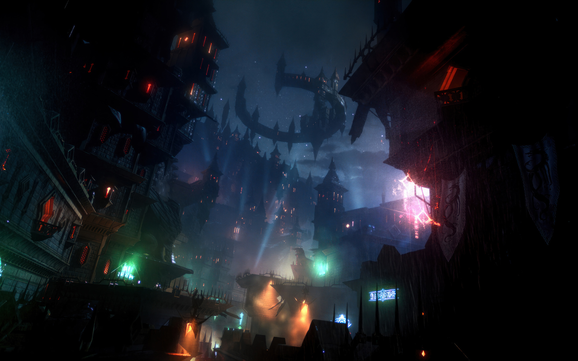 Скриншот города в компьютерной игре Dragon Age: The Veilguard, 2024