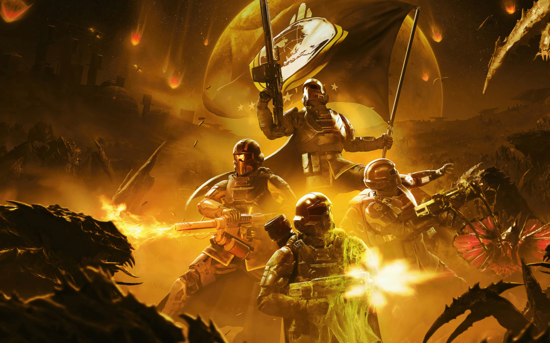 Скриншот новой компьютерной игры Helldivers 2