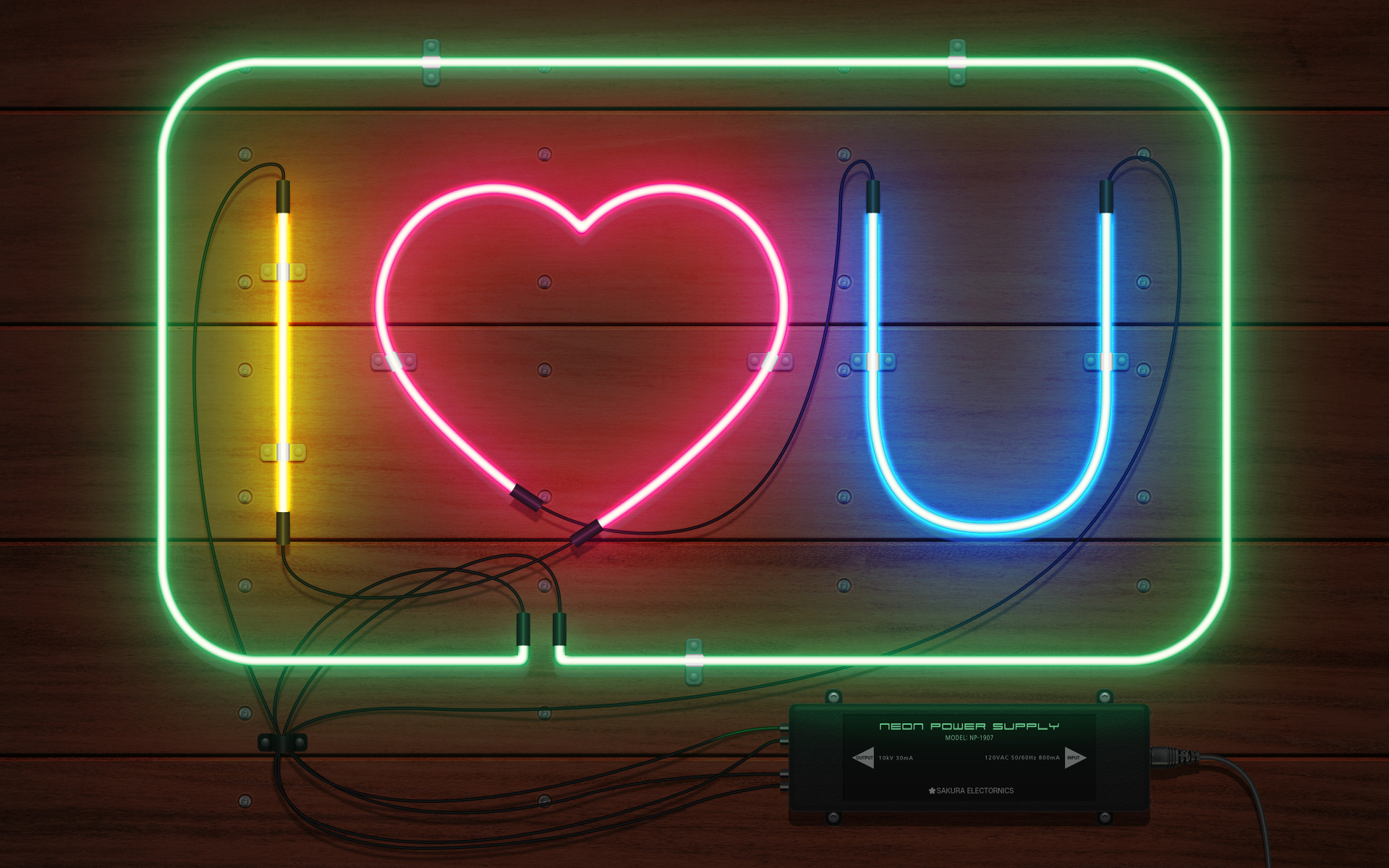 Неоновая вывеска с надписью я тебя люблю