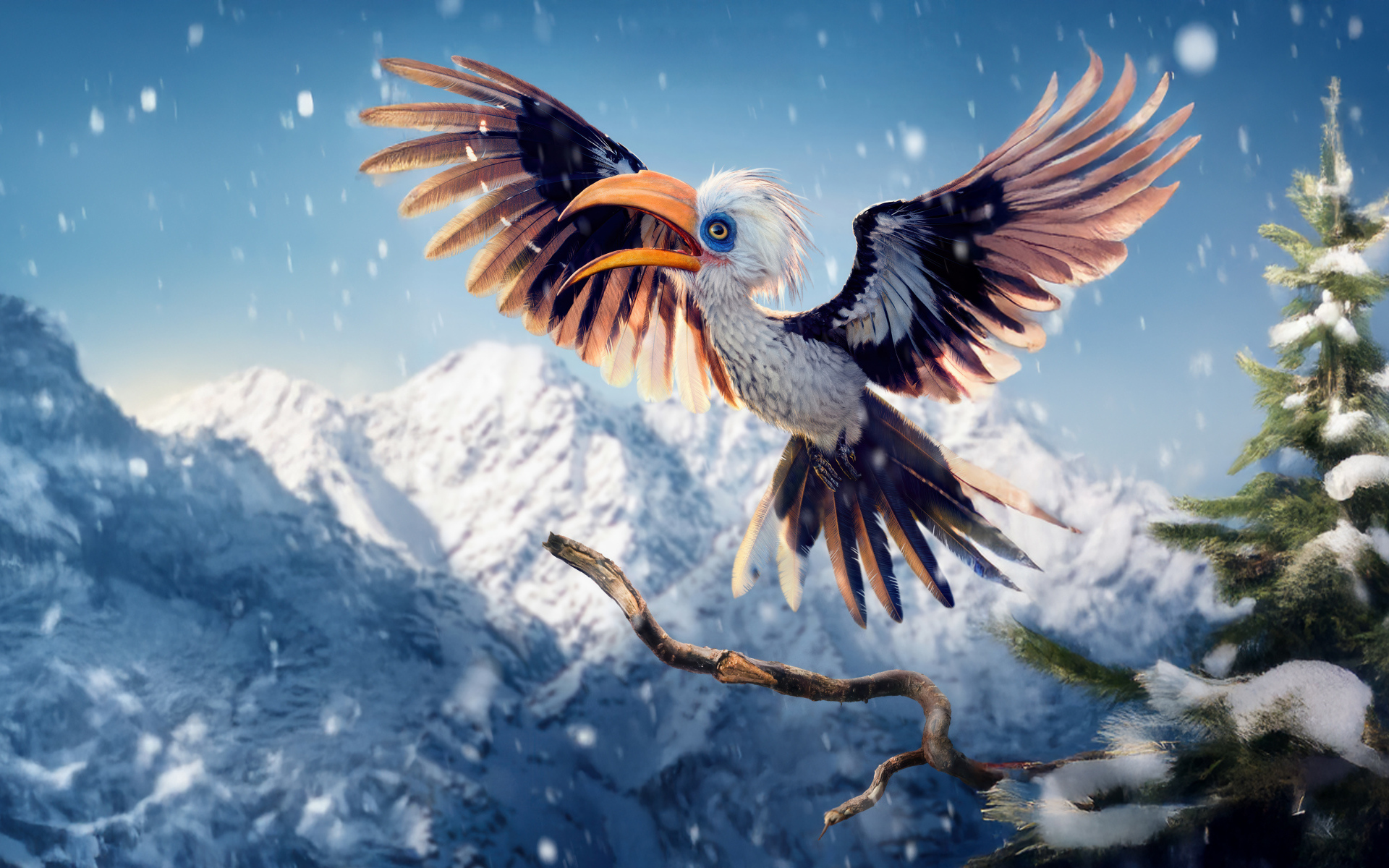 Птица носорог Зазу персонаж фильма Муфаса: Король Лев