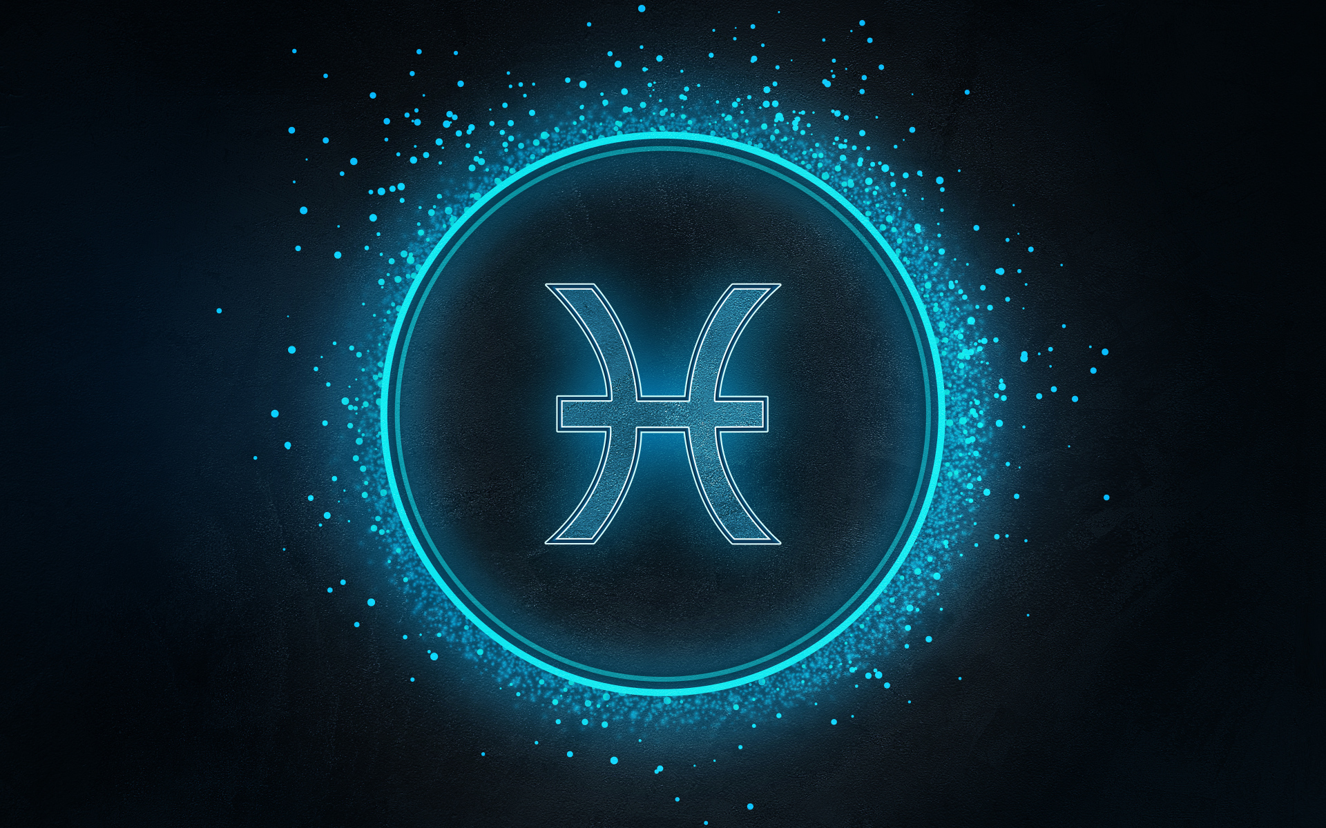 Синий яркий знак рыбы