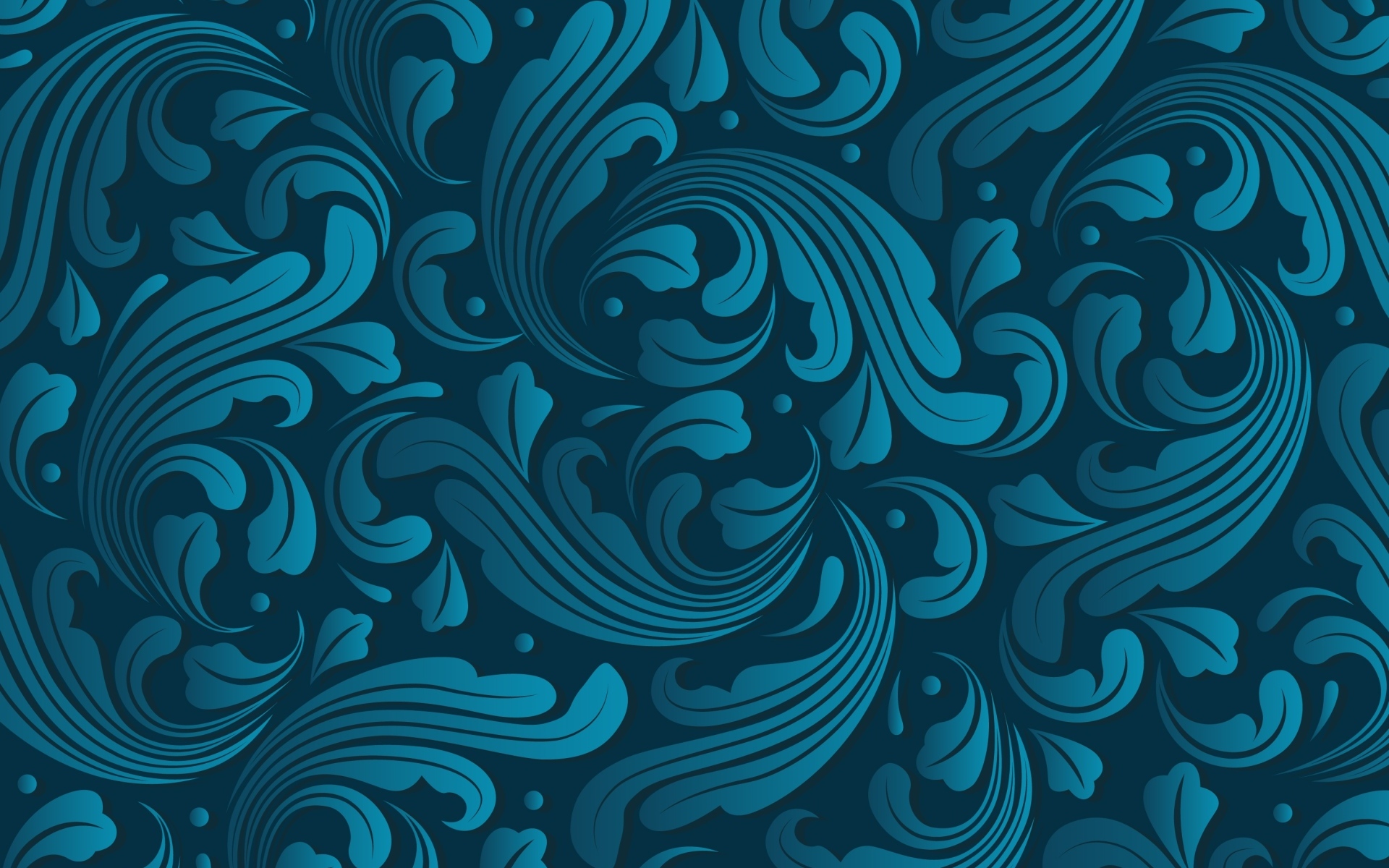 Голубой орнамент в виде листьев для фона