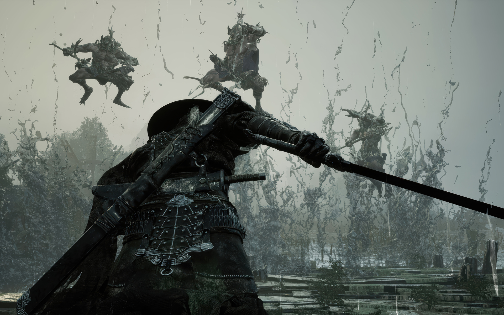 Самурай с оружием в компьютерной игре Phantom Blade Zero