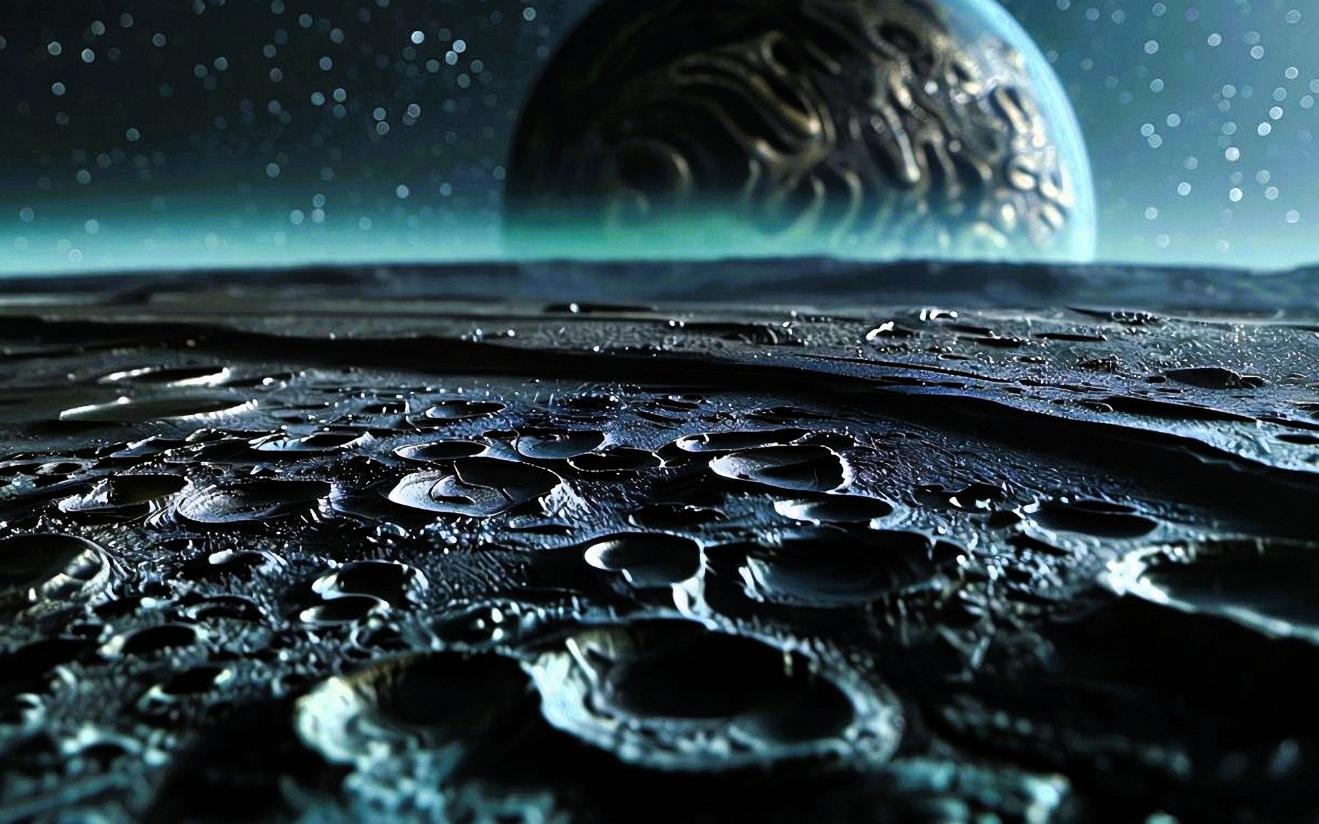 Кратеры на поверхности планеты