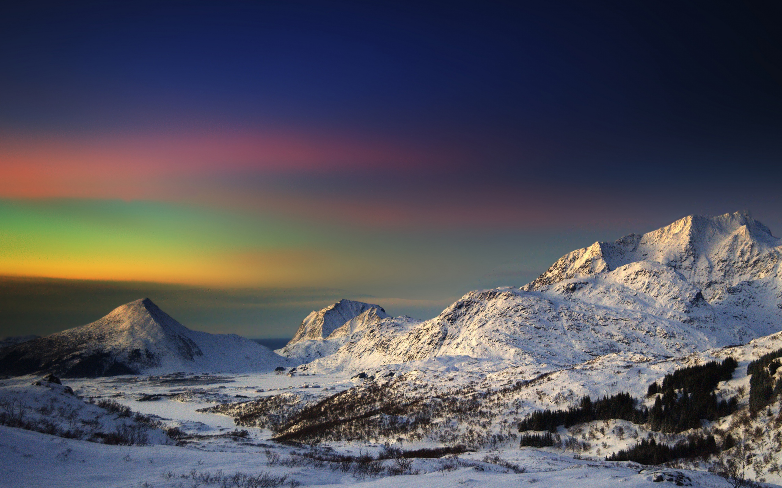 Зимнее утро в горах