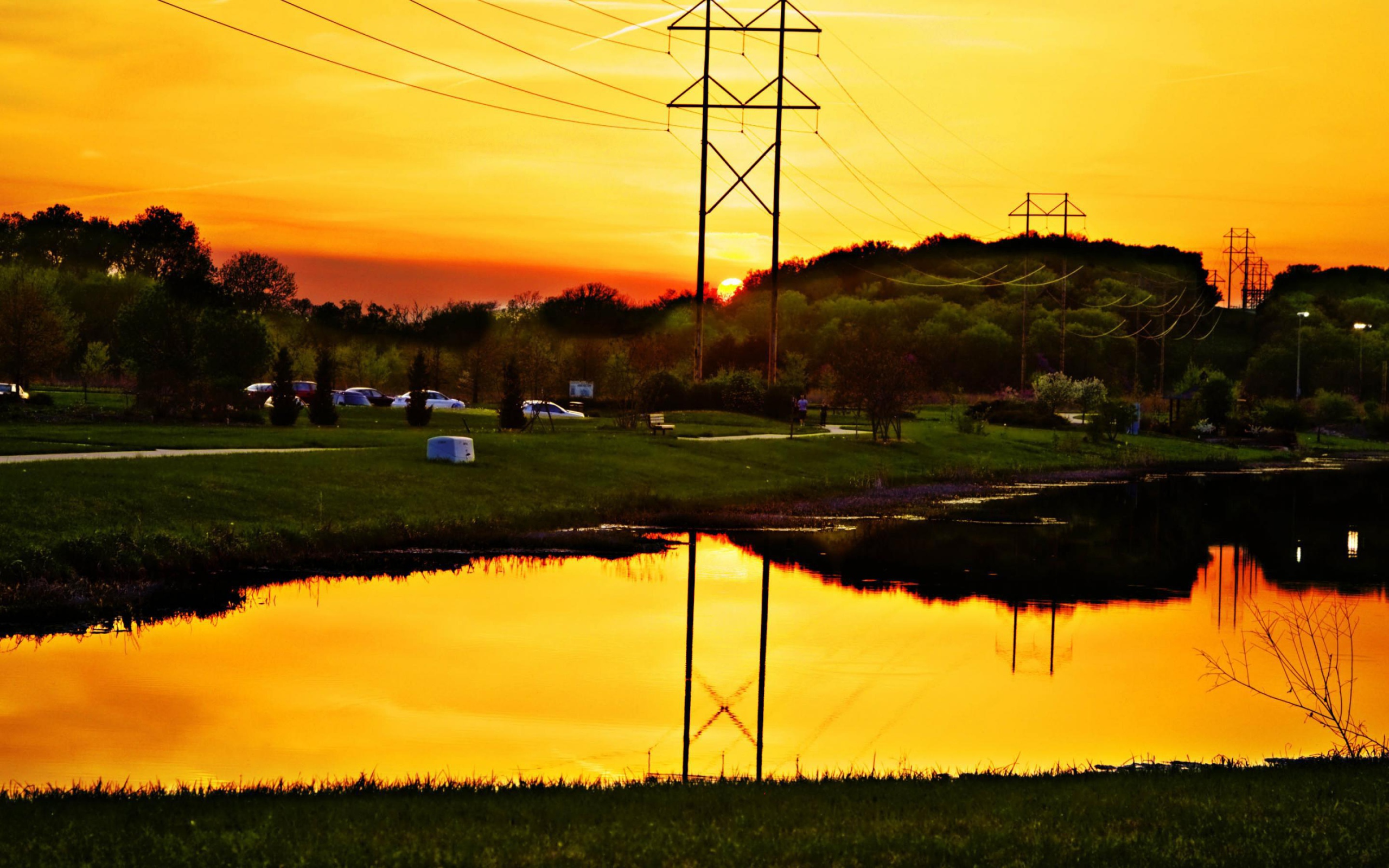 Закат в городе