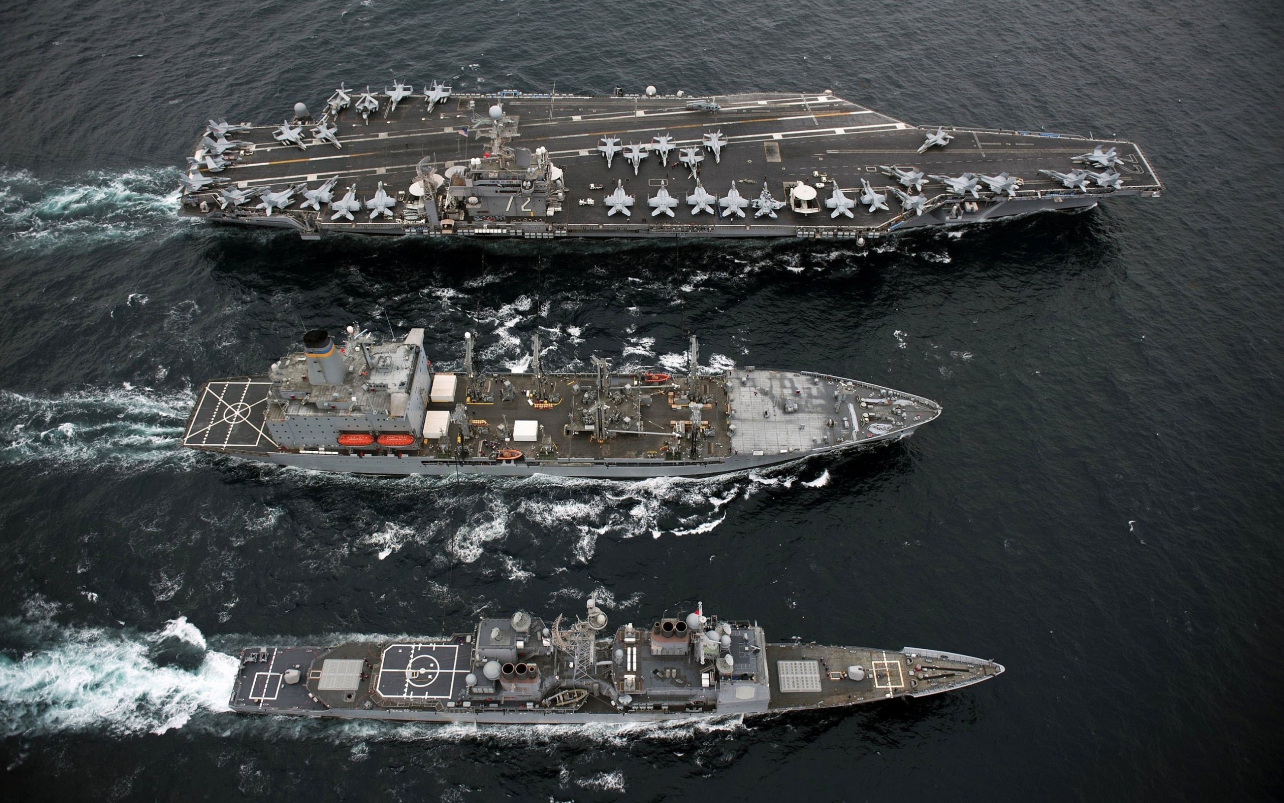 Aircraft carriers and warships