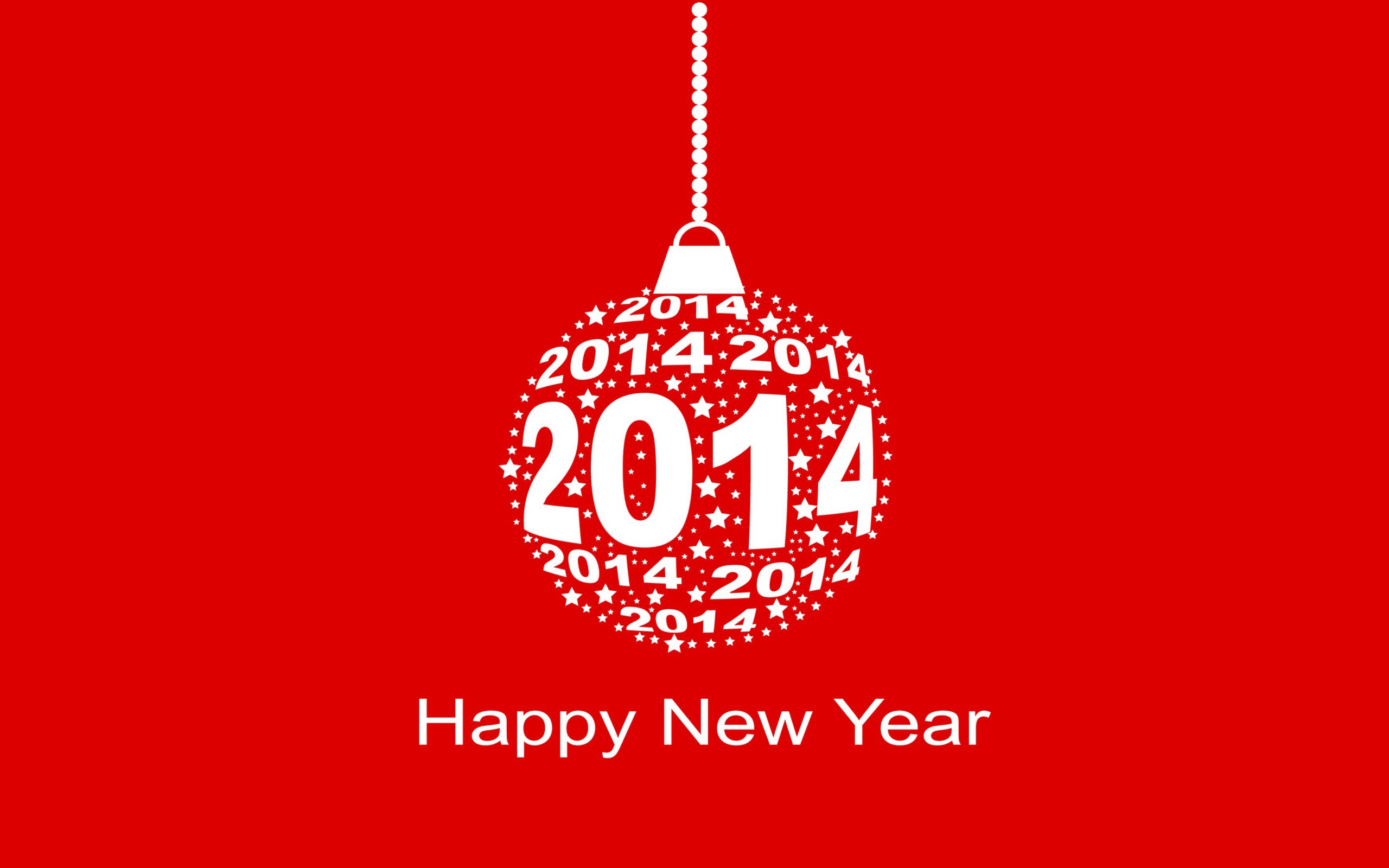 Счастливого Нового Года, красно-белый рисунок