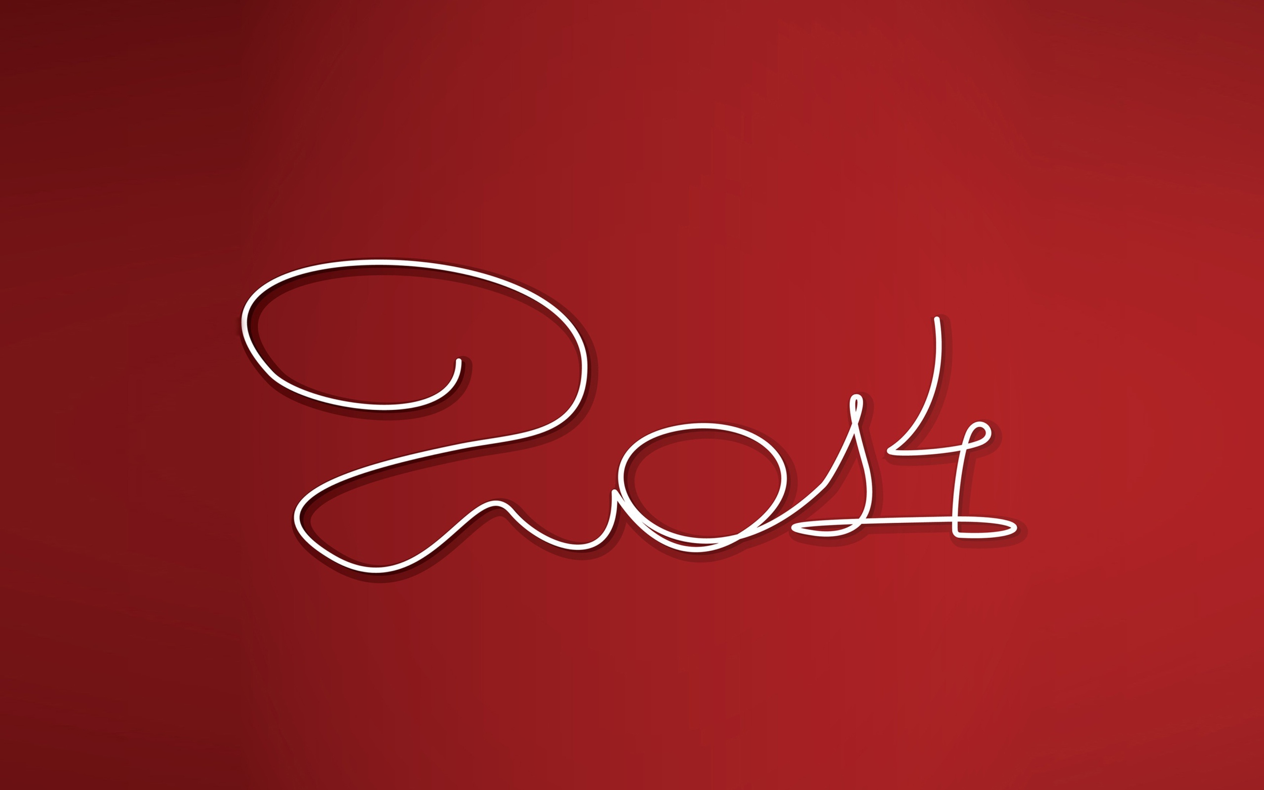 Новый год 2014 на красном фоне